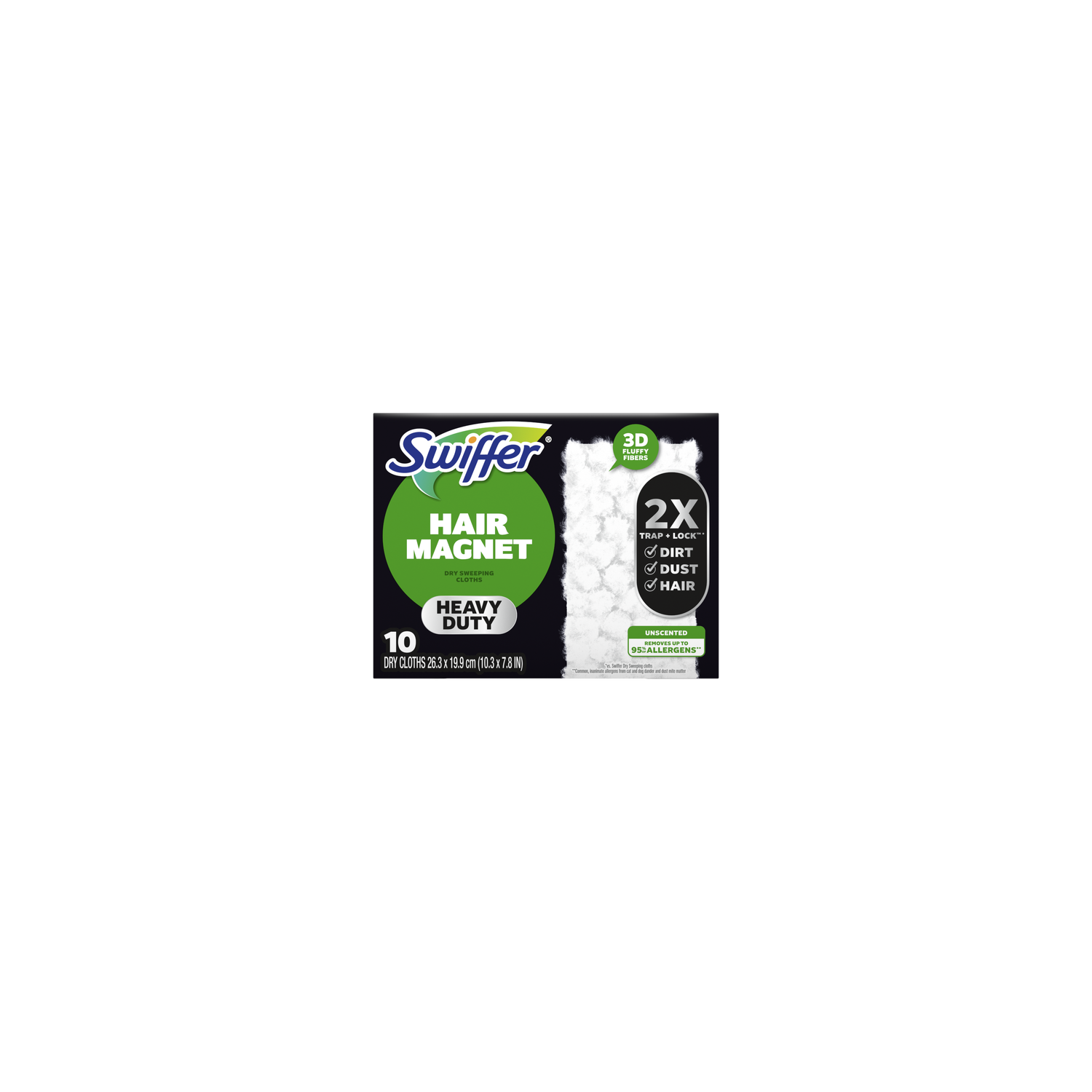 Swiffer Unscented Heavy Duty Hair Magnet Dry Cloths - 10 Count Image 1 of 2