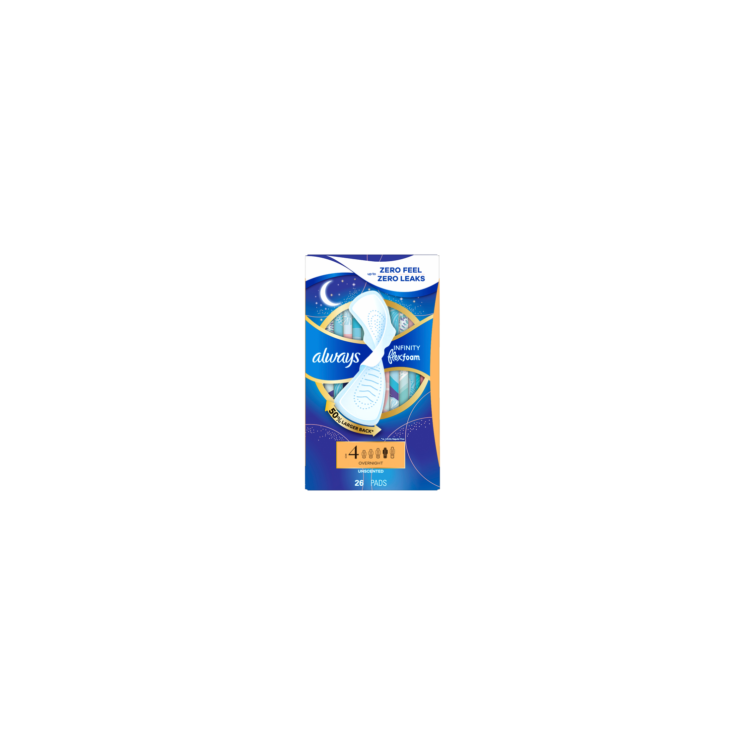 Always Size 4 Infinity Flexfoam Pads - 26 Count Image 1 of 2