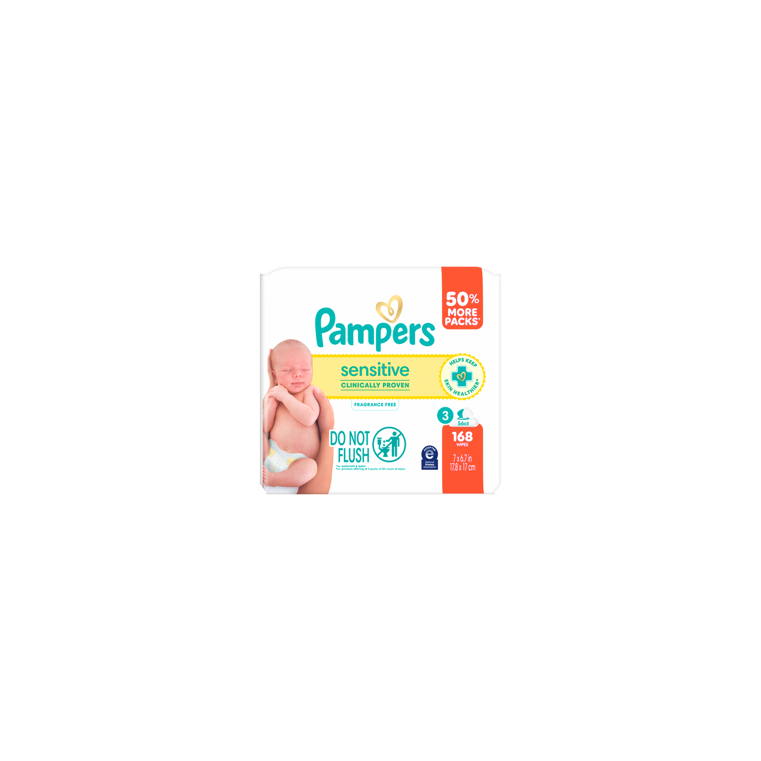 Pampers Sensitive Wipes - 168 Count