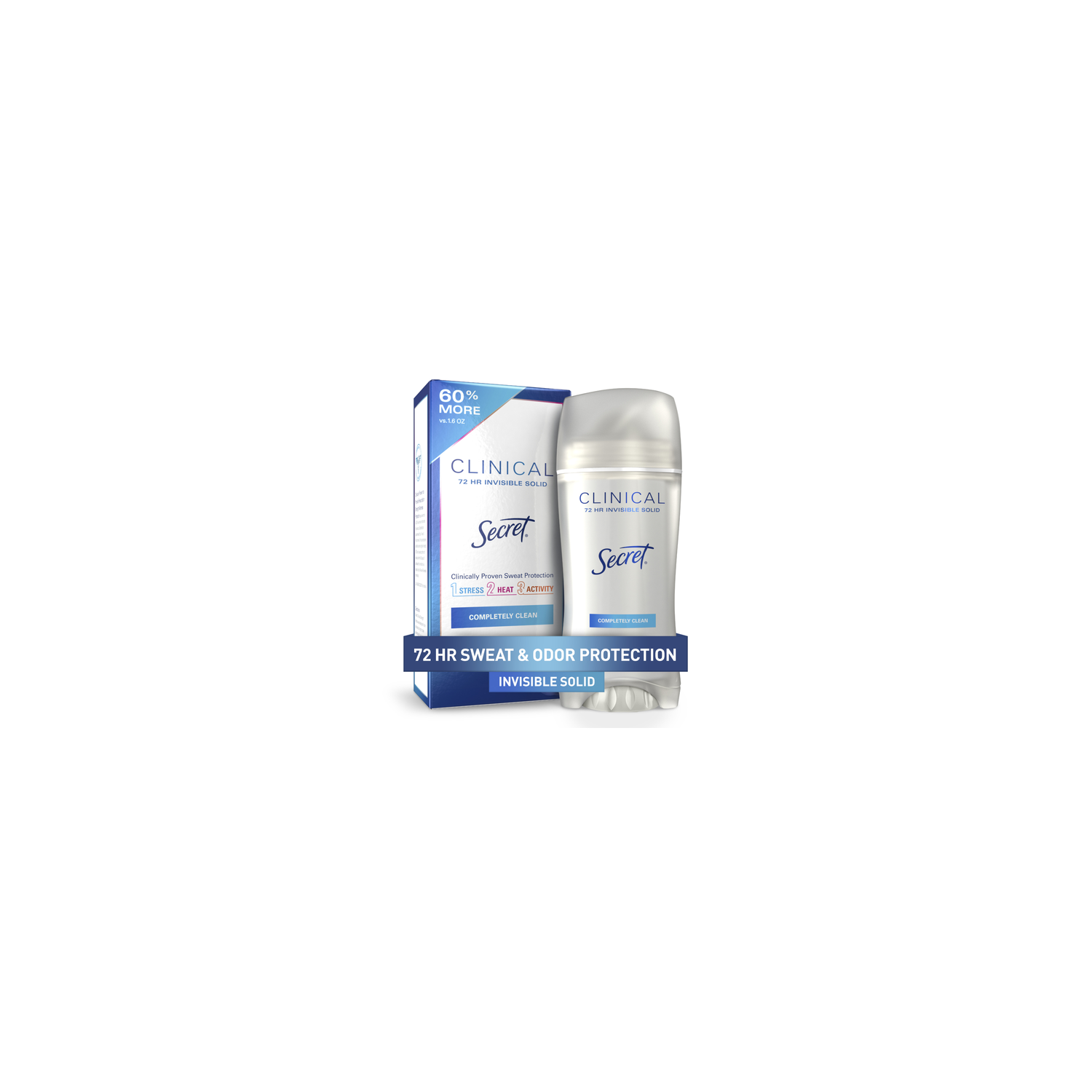 Secret Completely Clean Invisible Solid Antiperspirant - 2.6 Ounce Image 1 of 2