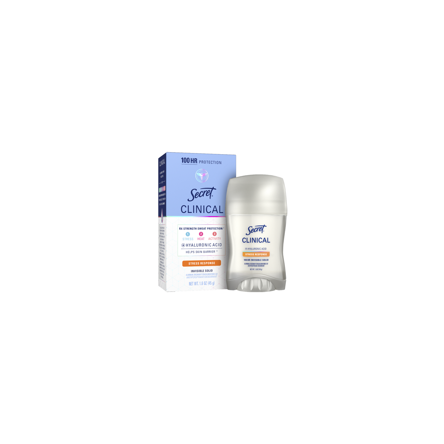 Secret Clinical Strength Invisible Solid Antiperspirant And Deodorant For Women, Stress Response - 1.6 Ounce