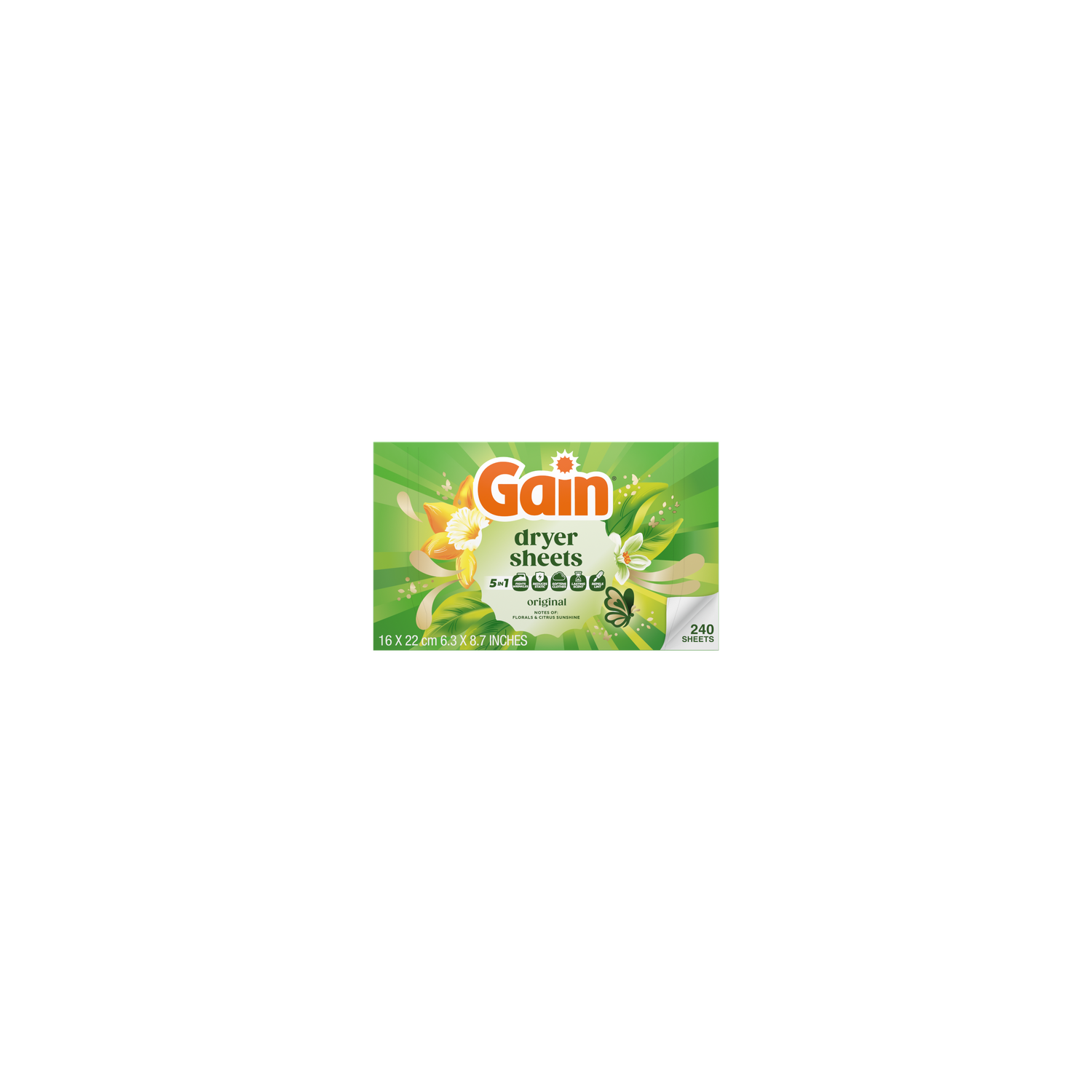 Gain Original Dryer Sheets - 240 Count