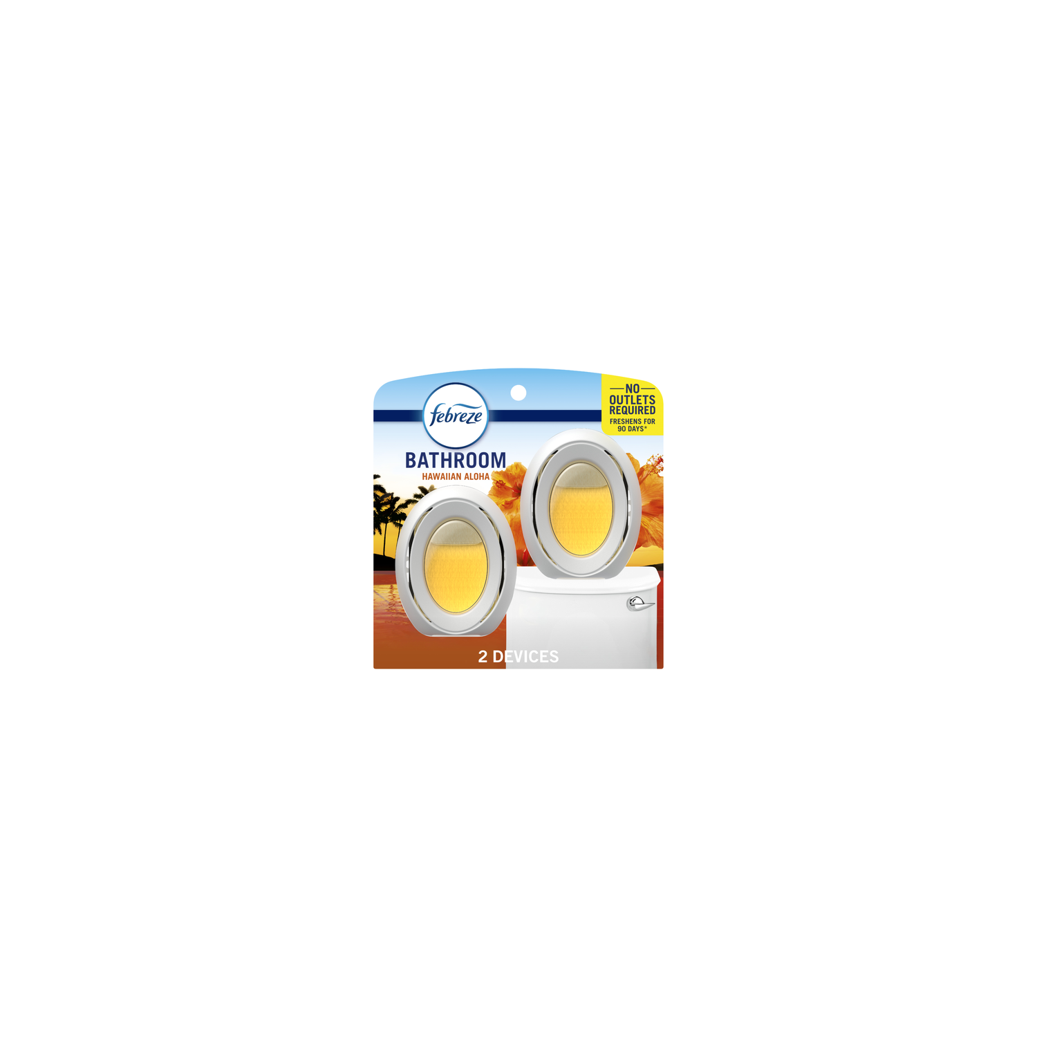 Febreze Bathroom Air Freshener, Odor-Fighting, Hawaiian Aloha Scent - 0.5 Ounce Image 1 of 2