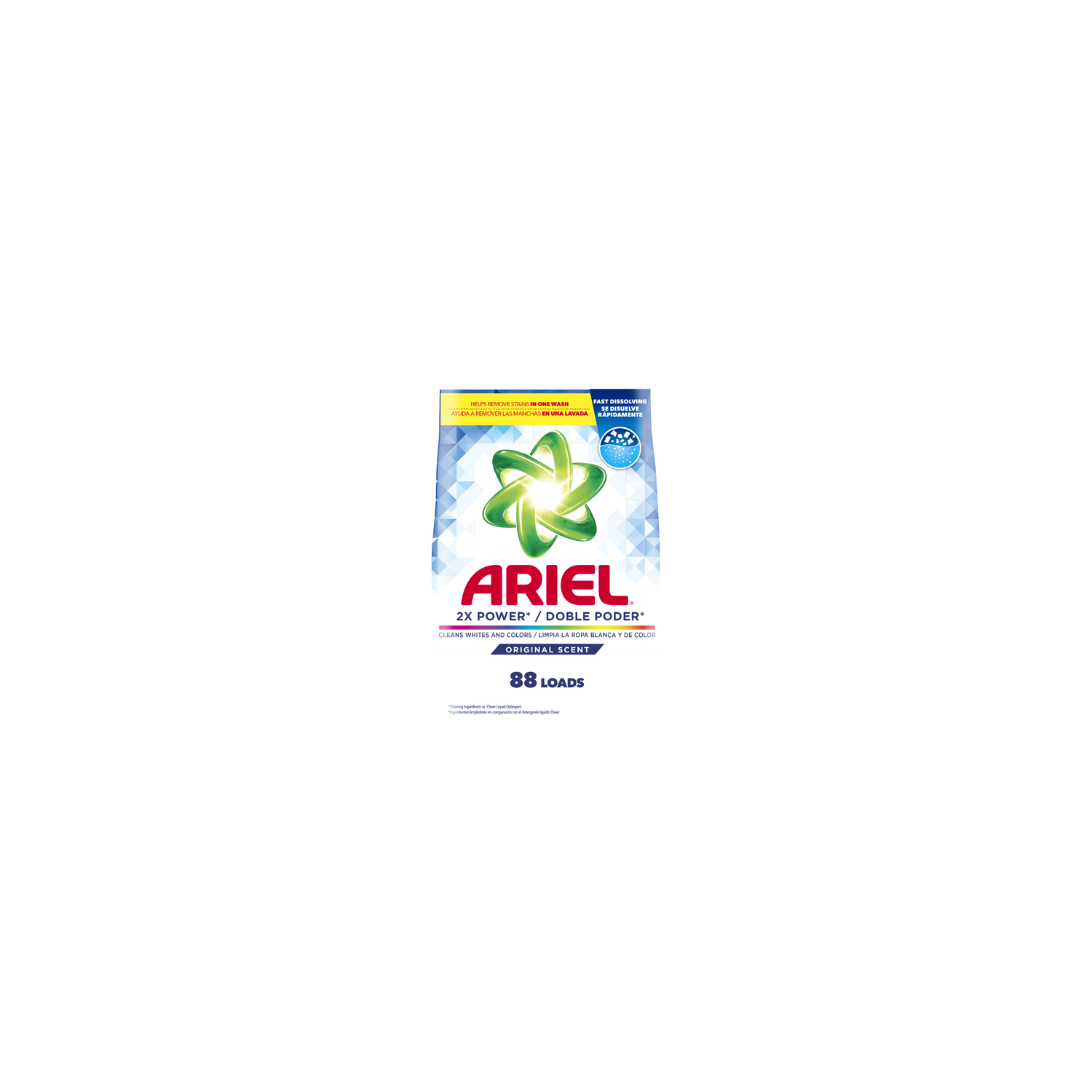 Ariel Powder Laundry Detergent, Original Scent, , 88 Loads - 141 Ounce Image 1 of 2