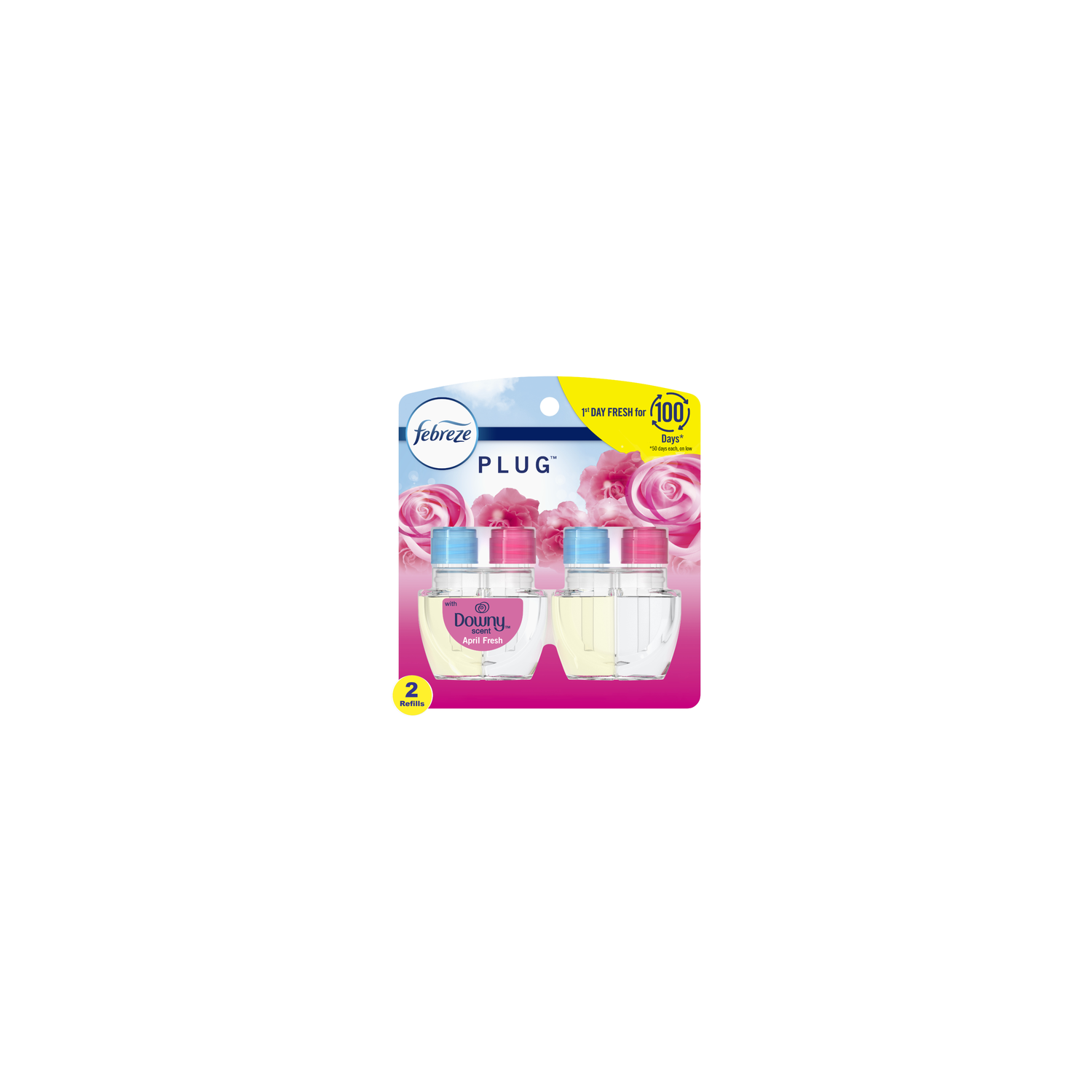 Febreze Plug With Downy Scent April Fresh Scratch And Sniff Scented Oil Refill - 1.75 Fluid Ounce Image 1 of 3