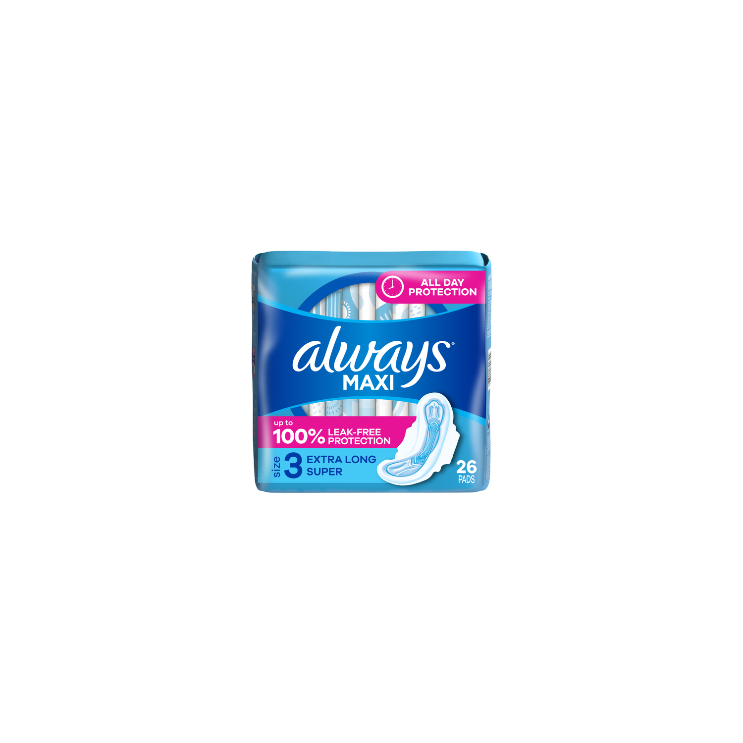 Always Maxi Size 3 Extra Long Super Flexi-Wings Maix Pads - 26 Count Image 1 of 2