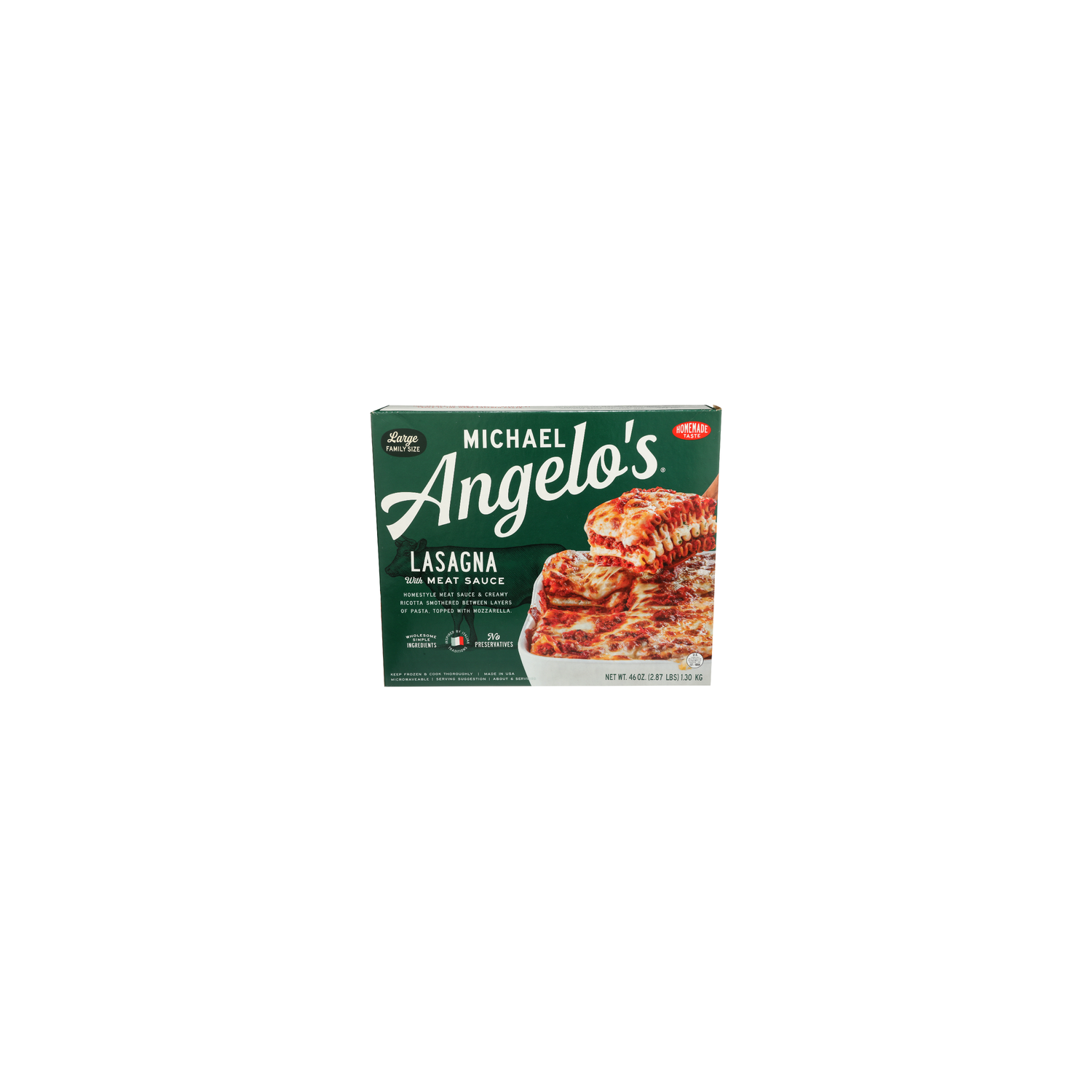 Michael Angelo's Family Size Lasagna With Meat Sauce - 46 Ounce Image 1 of 4