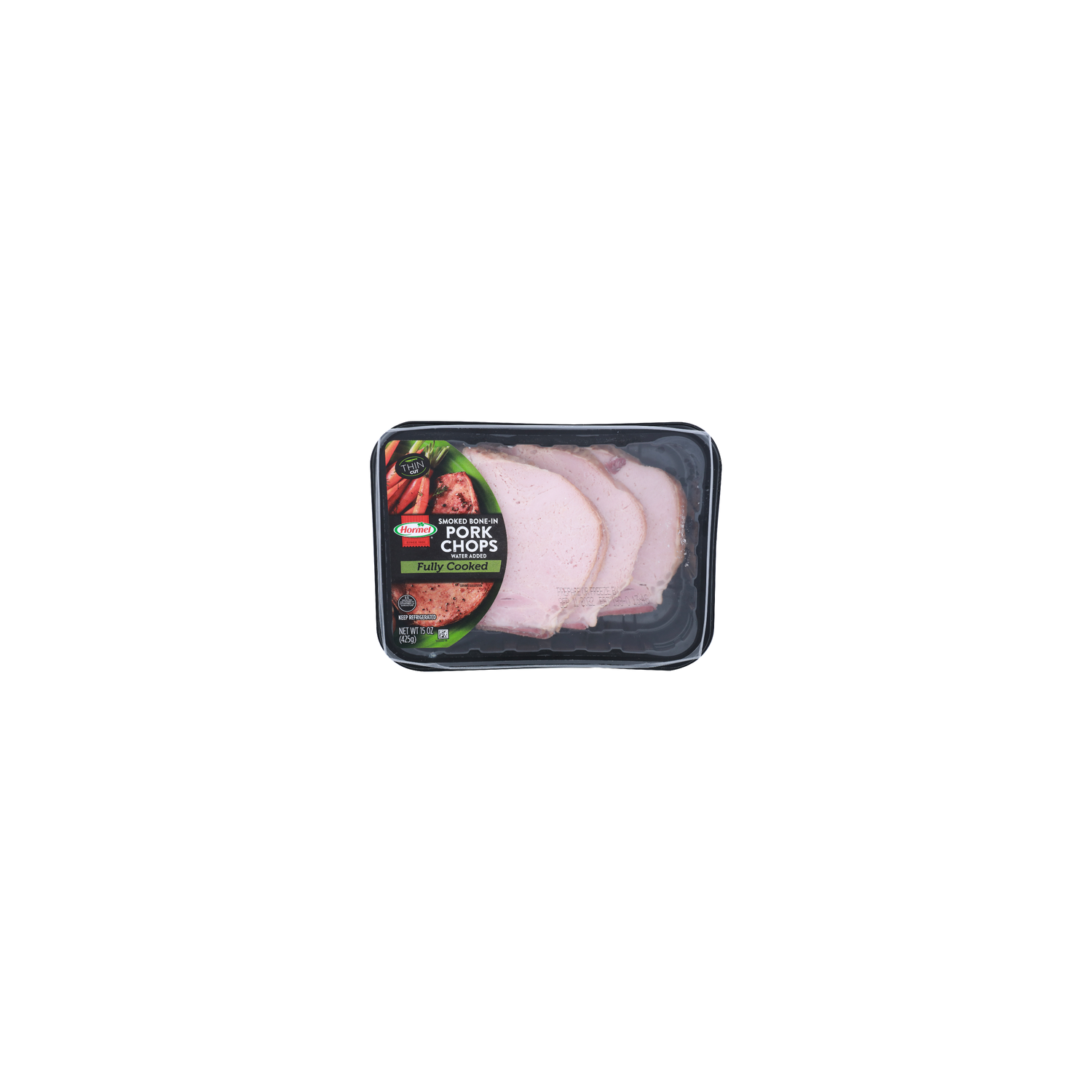 Hormel Thin Cut Smoked Bone-In Pork Chops - 15 Ounce Image 1 of 4