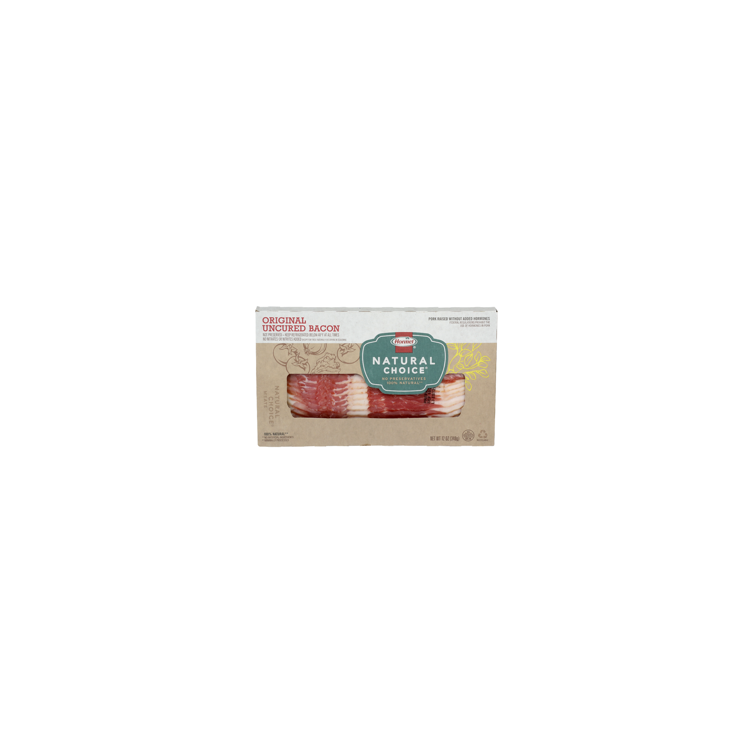 Hormel Natural Choice Original Uncured Bacon - 12 Ounce Image 1 of 4