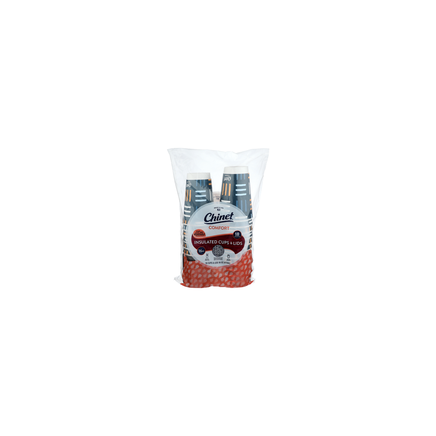 Chinet Cups & Lids, Hot, Comfort - 18 Count Image 1 of 2