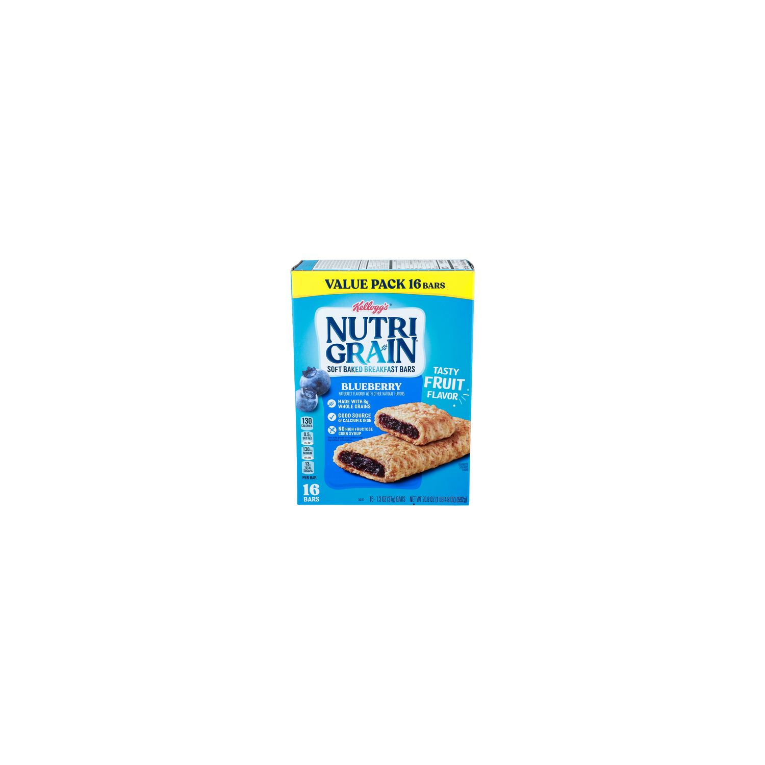 Kellogg's Nutri Grain Blueberry Value Pack Soft Baked Breakfast Bars - 1.3 Ounce - 16 Count Image 1 of 4