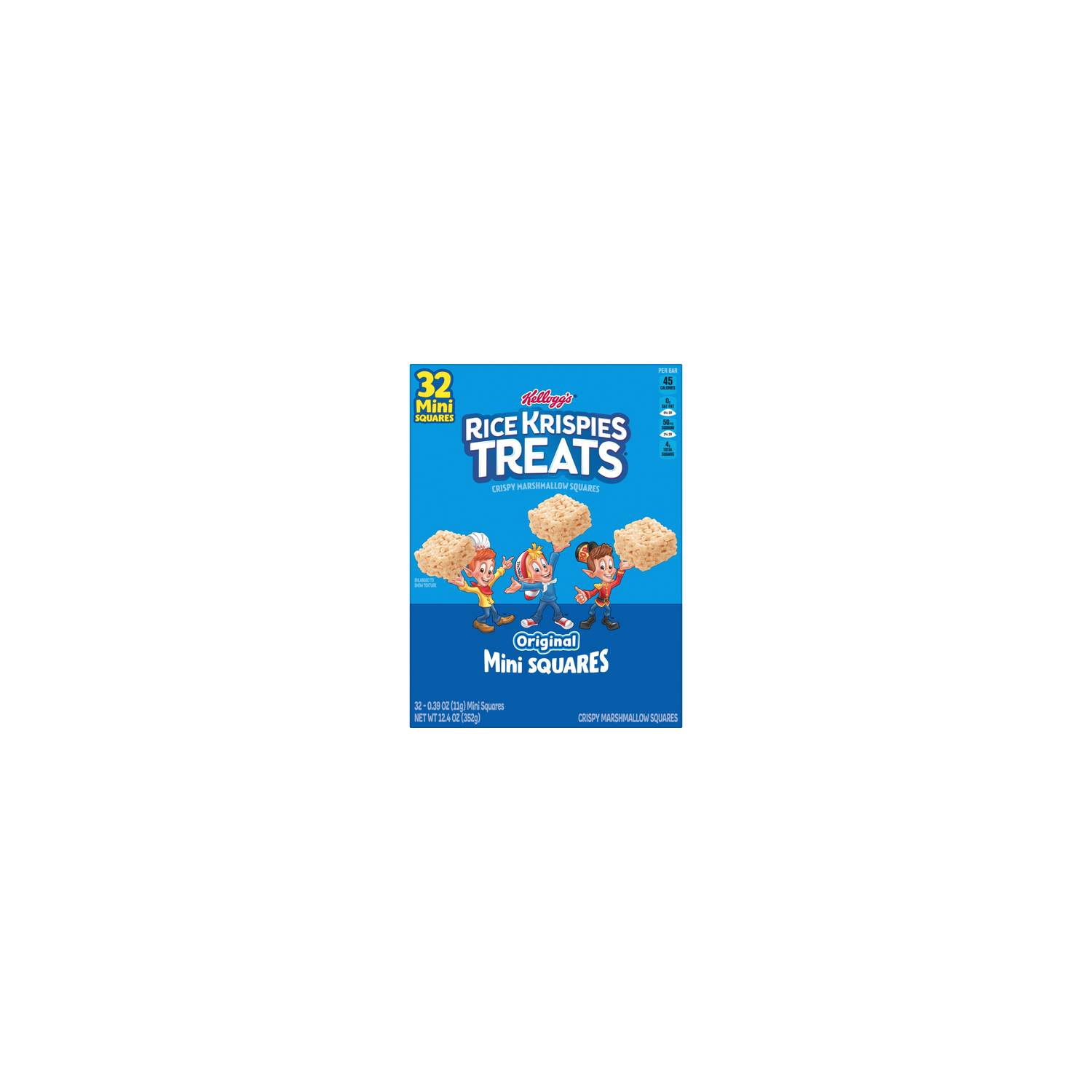 Rice Krispies Original Crispy Mini Marshmallow Squares Treats Snack Bars - 12.4 Ounce