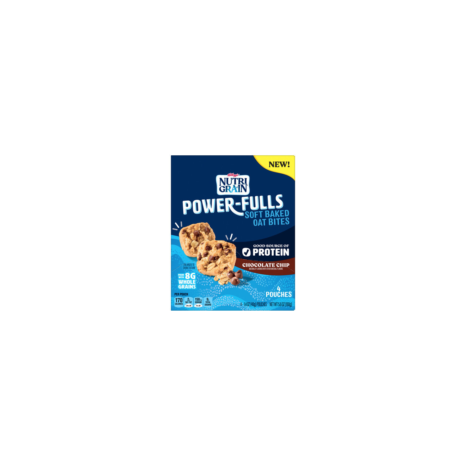 Nutri-Grain Power-Fulls Chocolate Chip Soft Baked Oat Bites - 1.4 Ounce - 4 Count