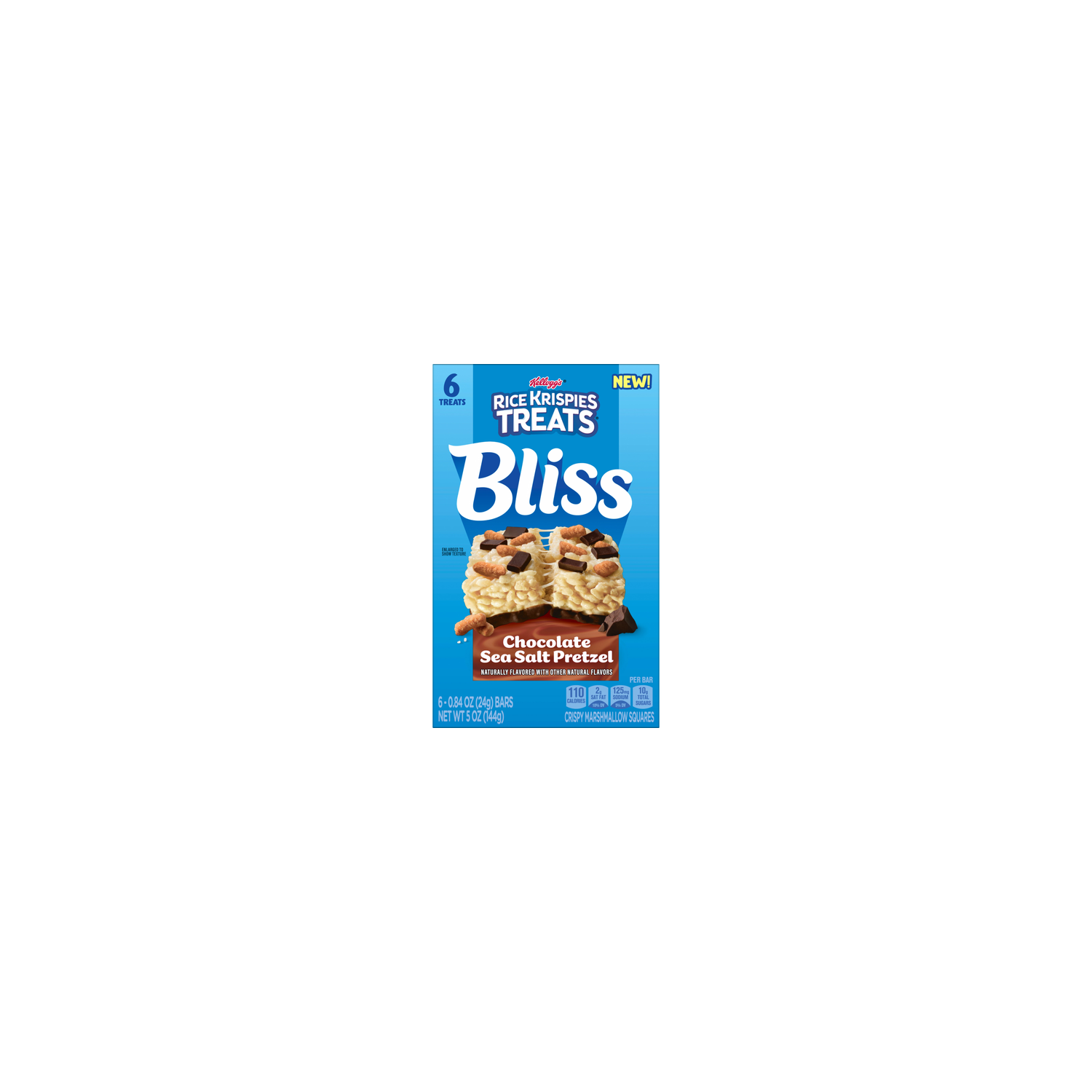 Rice Krispies Treats Bliss Chocolate Sea Salt Pretzel Crispy Marshmallow Squares - 0.833 Ounce - 6 Count