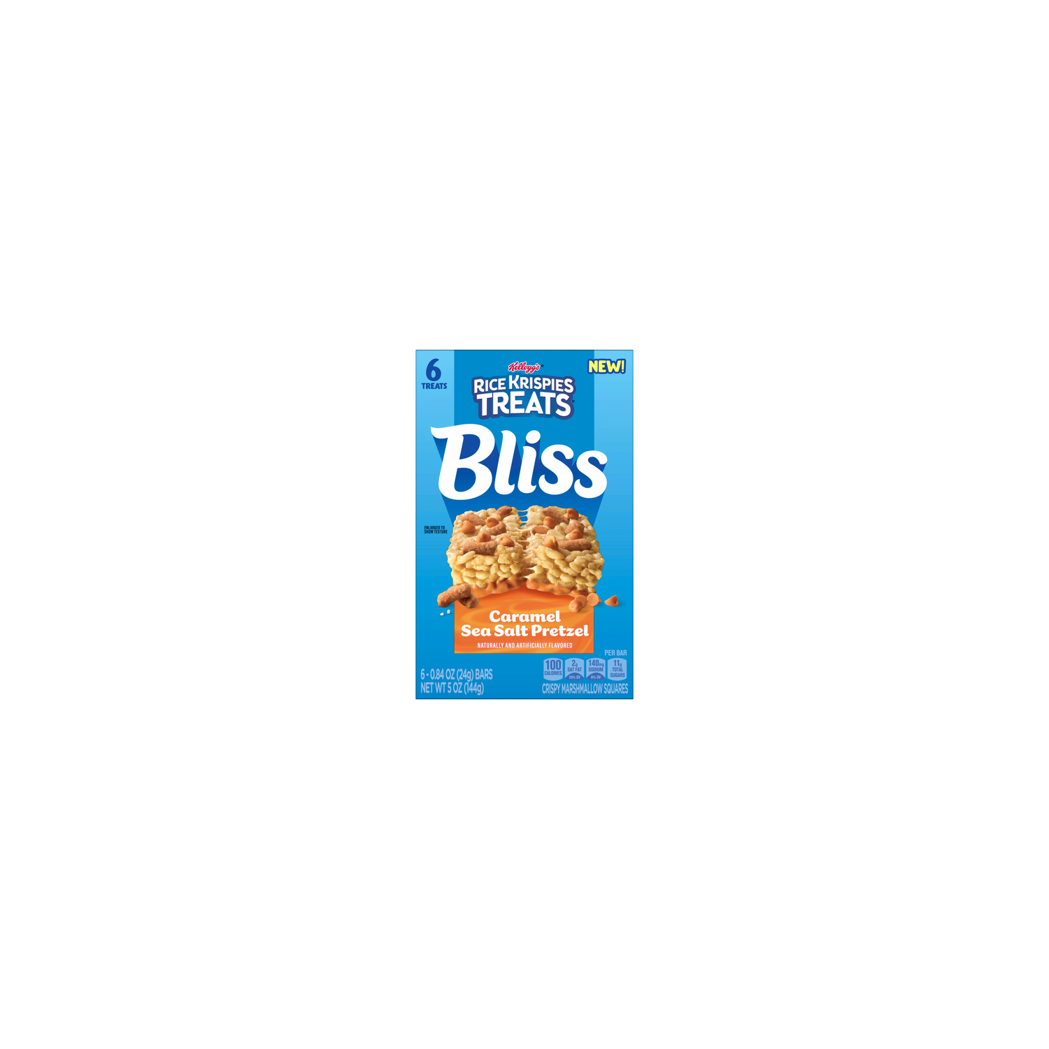 Rice Krispies Treats Bliss Caramel Sea Salt Pretzel Crispy Marshmallow Squares - 0.833 Ounce - 6 Count