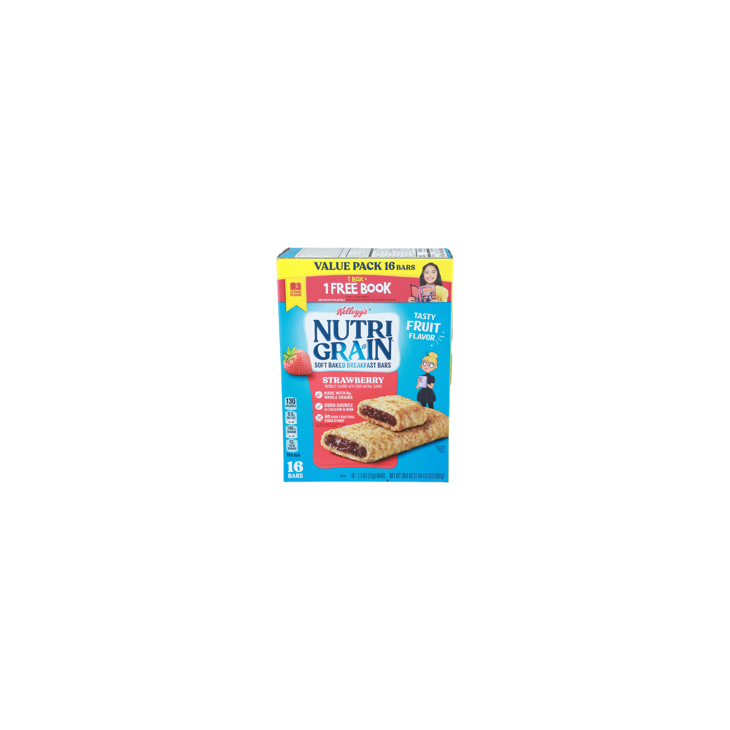 Kellogg's Nutri Grain Strawberry Value Pack Soft Baked Breakfast Bar - 1.3 Ounce - 16 Count Image 1 of 4