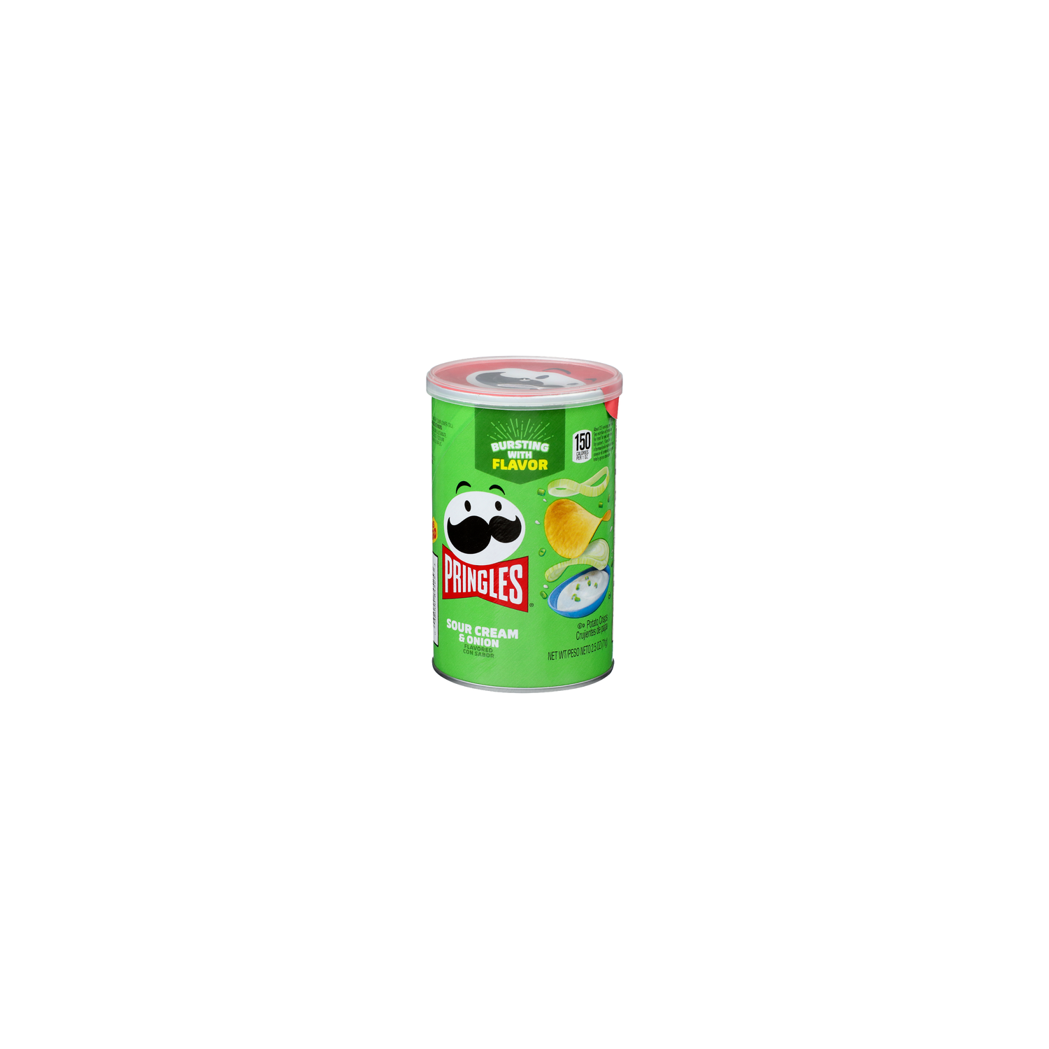 Pringles Sour Cream & Onion Flavored Potato Crisps - 2.5 Ounce Image 1 of 4