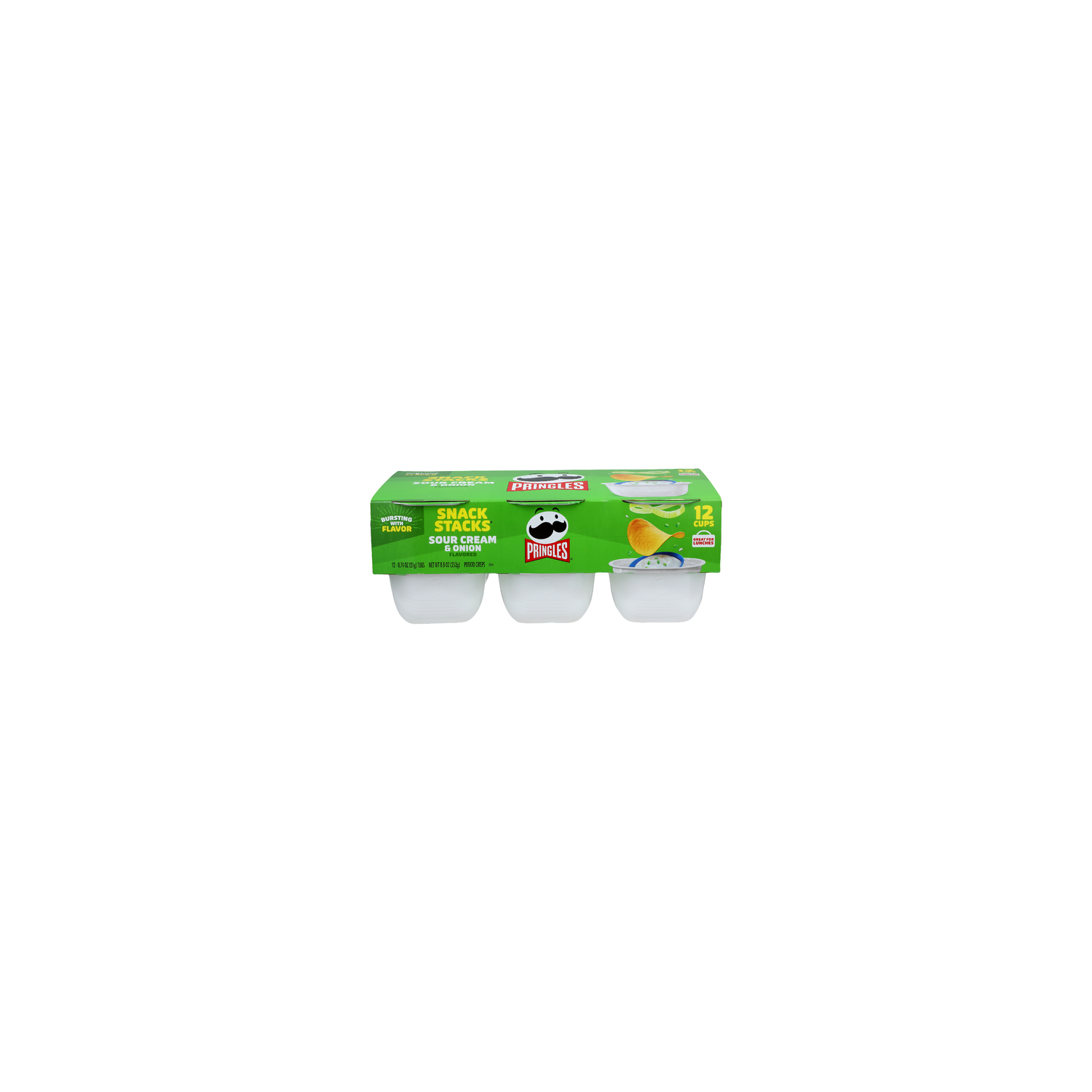 Pringles Sour Cream & Onion Flavored Snack Stacks - 0.733 Ounce - 12 Count Image 1 of 4