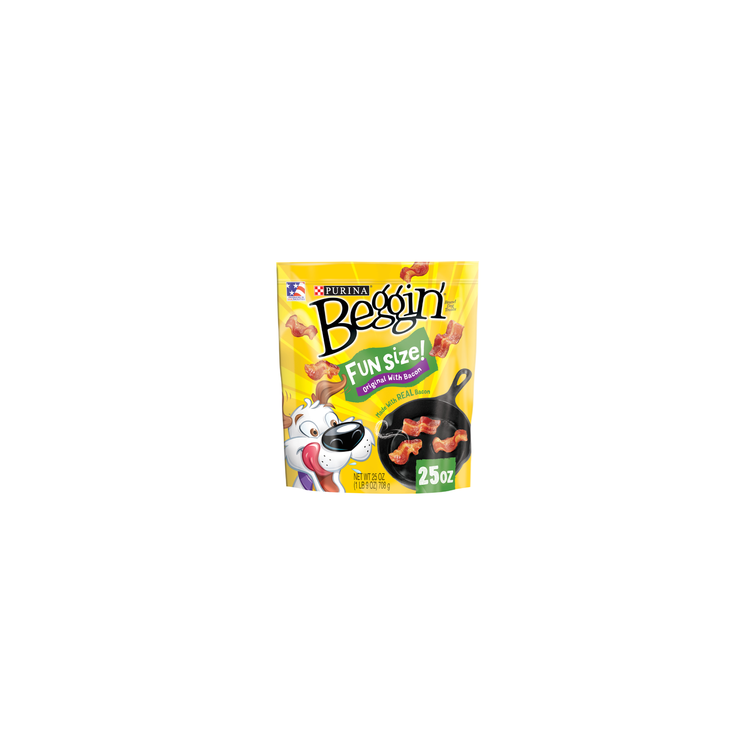 Purina Beggin' With Real Meat Dog Treats, Fun Size Original Bacon Flavor - 25 Ounce Image 1 of 4