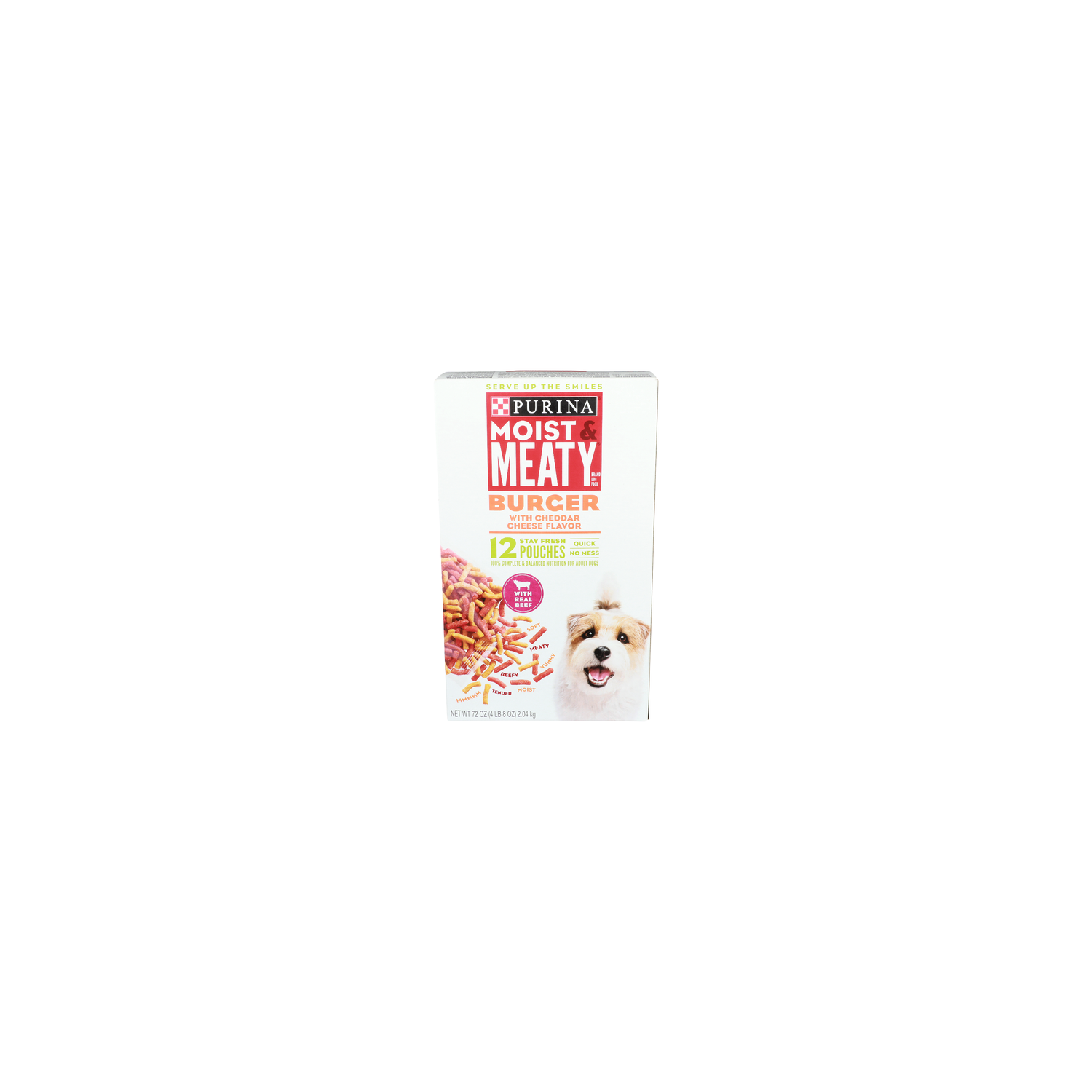 Purina Moist & Meaty Burger With Cheddar Cheese Flavor Soft Dog Food Pouches - 6 Ounce - 12 Count Image 1 of 4