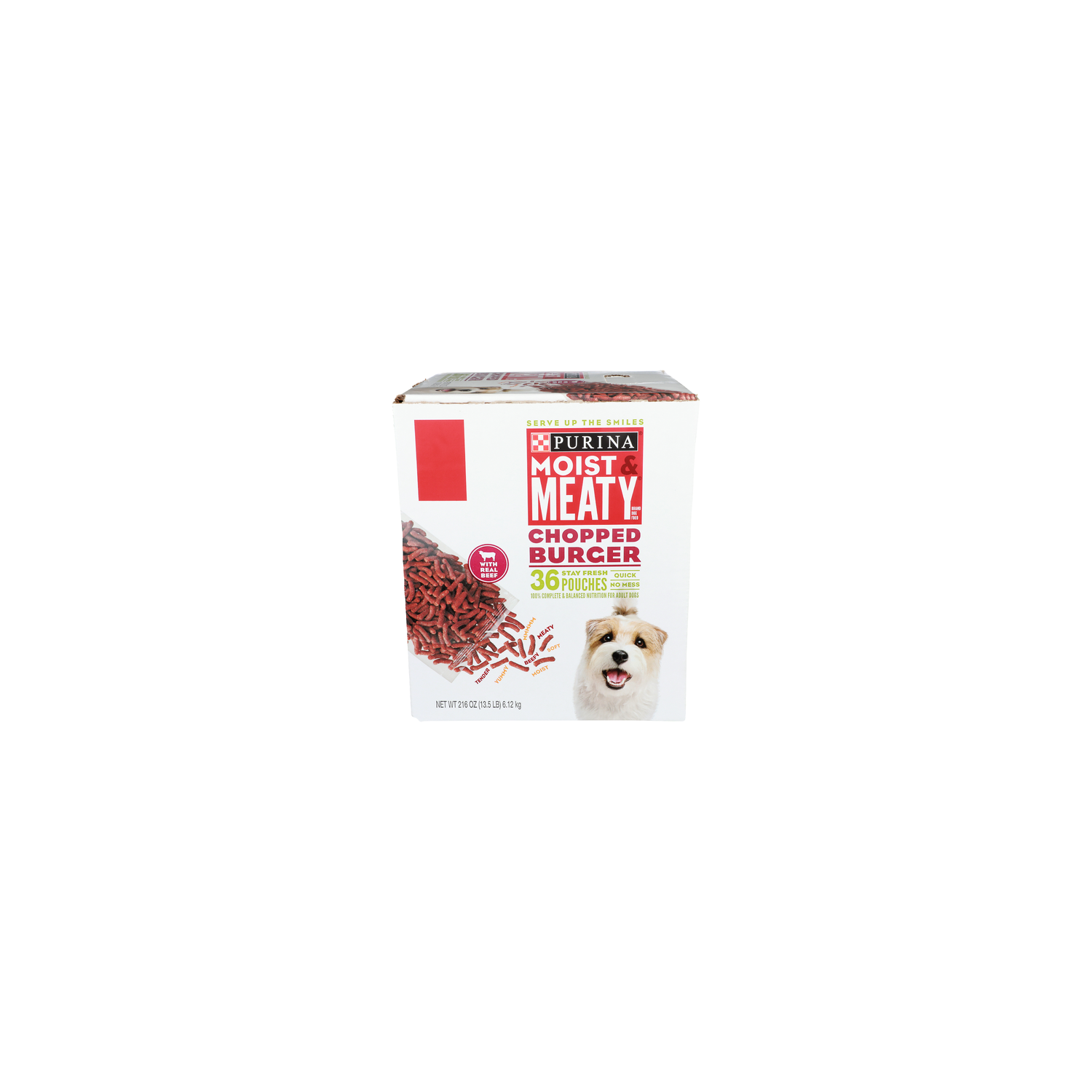 Purina MOIST & MEATY Brand Chopped Burger - 6 Ounce - 36 Count Image 1 of 4