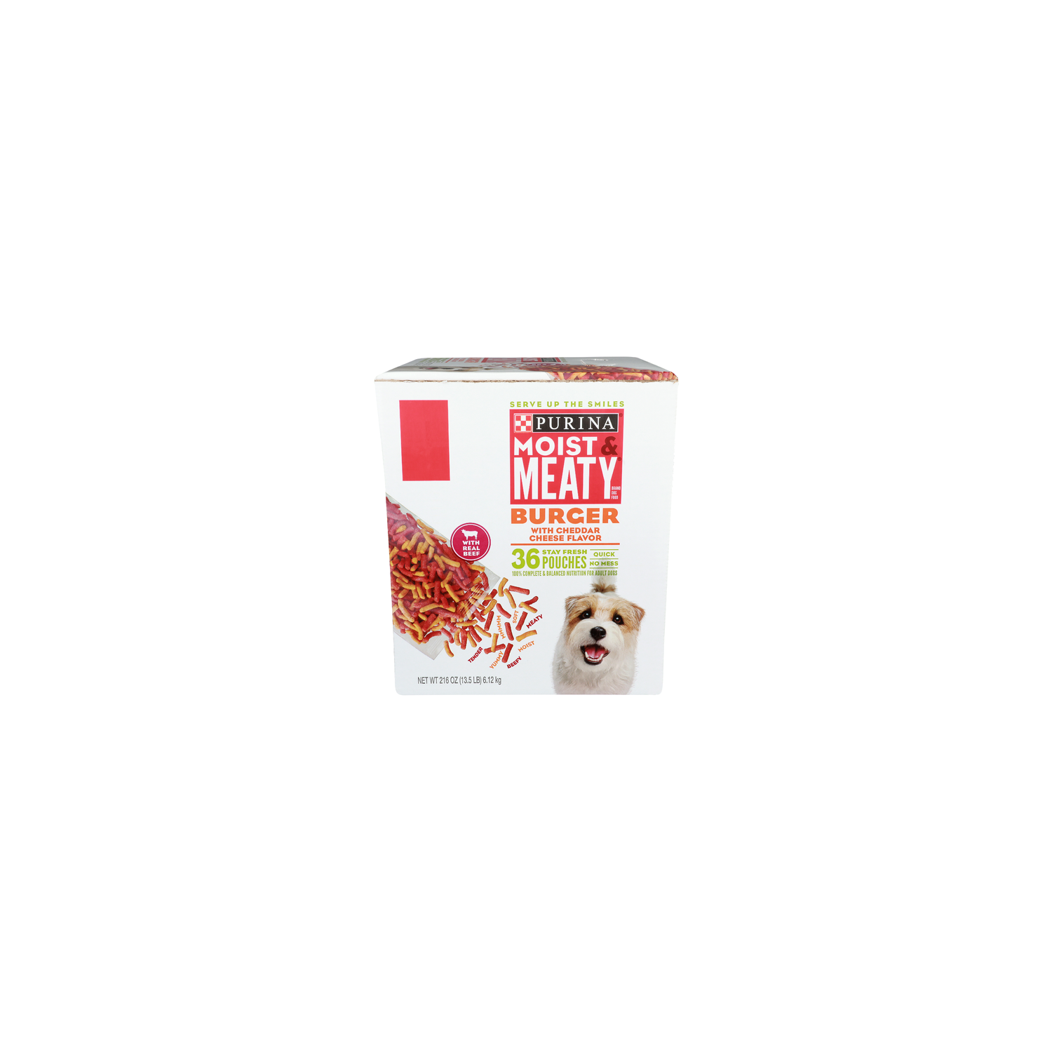Purina MOIST & MEATY Brand With Cheddar Cheese Flavor Burger - 6 Ounce - 36 Count Image 1 of 4