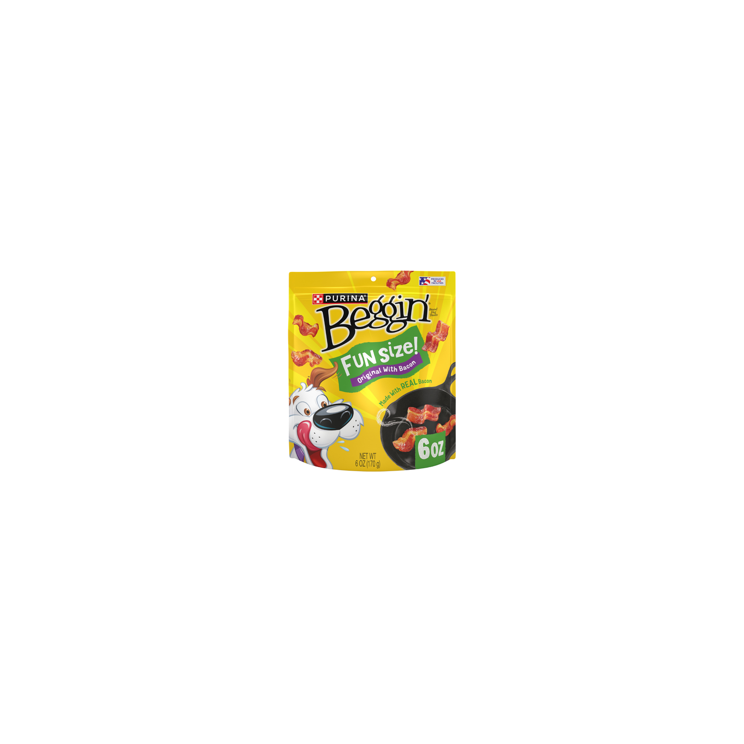 Purina Beggin' With Real Meat Dog Treats, Fun Size Original Bacon Flavor - 6 Ounce Image 1 of 4