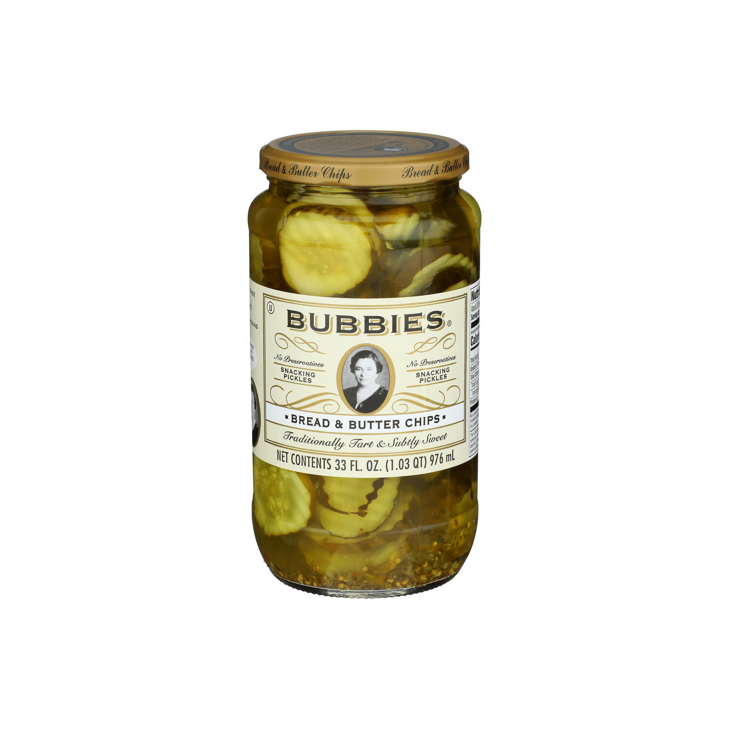 Bubbies Sweet Pickle Chips Bread And Butter - 33 Fluid Ounce Image 1 of 4