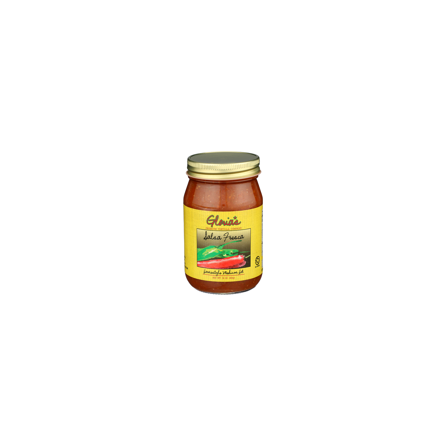 GLORIA's Premium Tortilla Company Homestyle Medium Hot Salsa Fresca - 16 Ounce Image 1 of 4