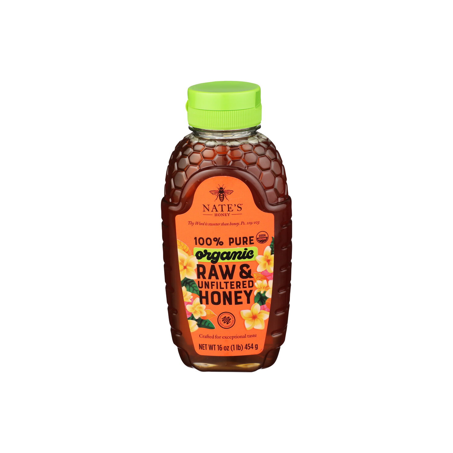 Nature NATE's Honey CO. Organic 100% Pure Raw & Unfiltered Honey - 16 Ounce Image 1 of 4