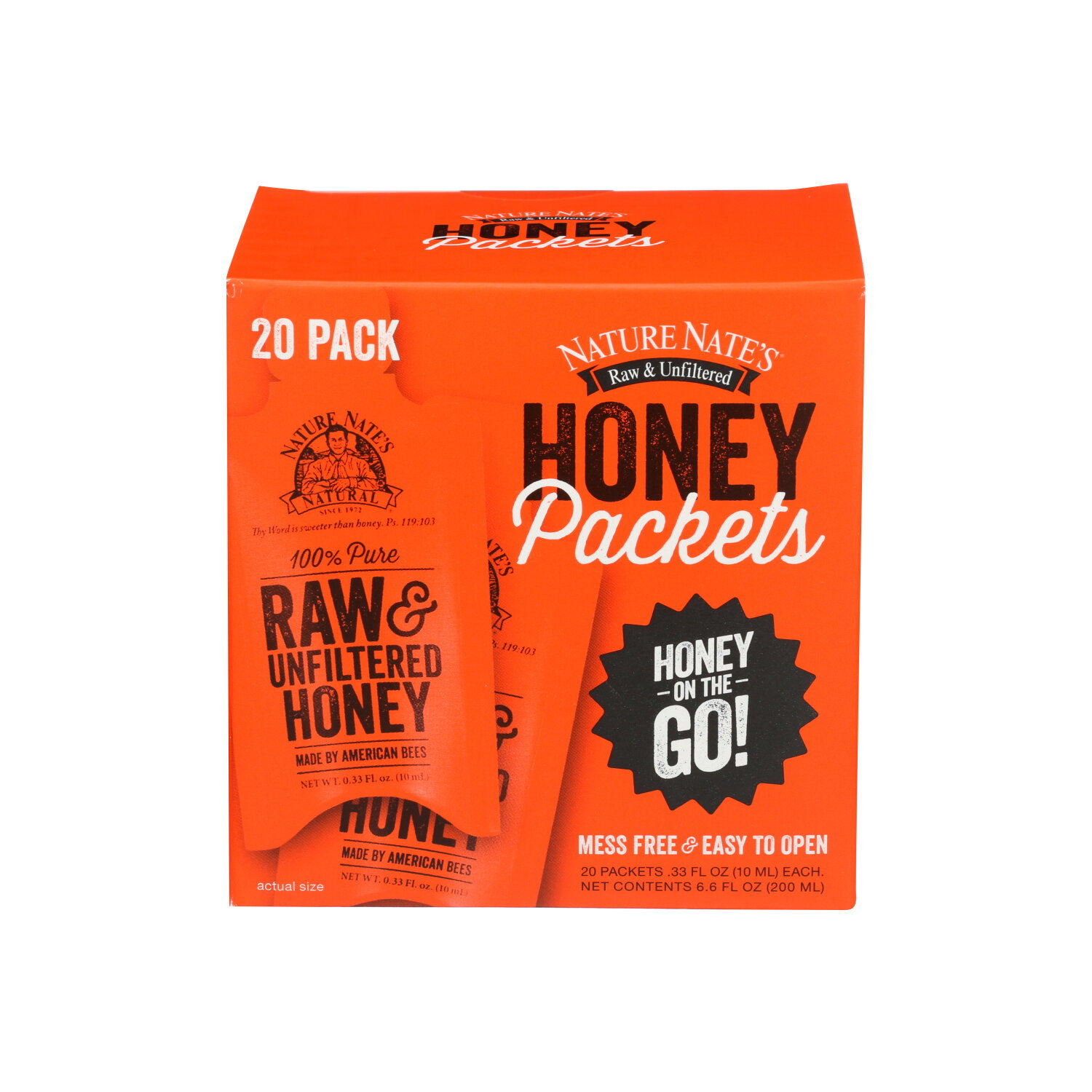 Nature Nates Honey Raw And Unfiltered - 0.33 Fluid Ounce - 20