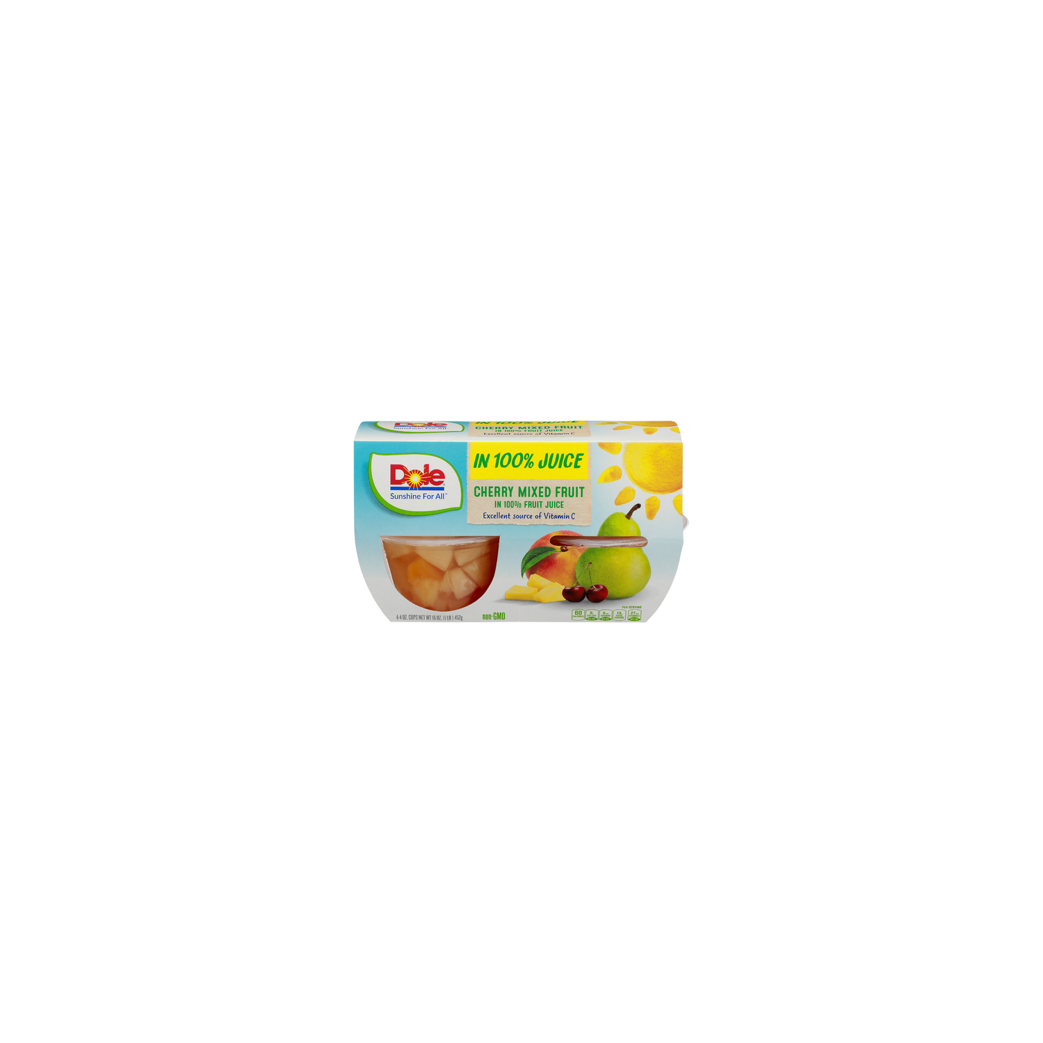 Dole In 100% Fruit Juice Cherry Mixed - 4 Ounce - 4 Count Image 1 of 4