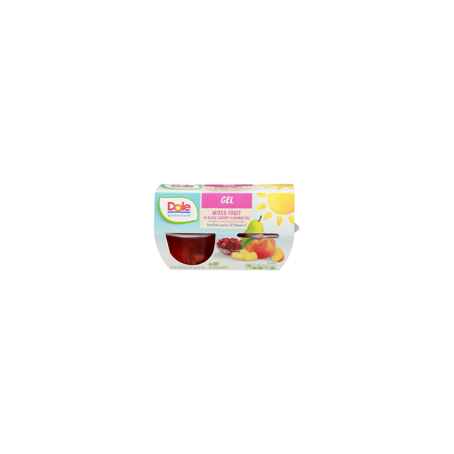 Dole Mixed Fruit In Black Cherry Flavored Gel - 4.3 Ounce - 4 Count Image 1 of 4