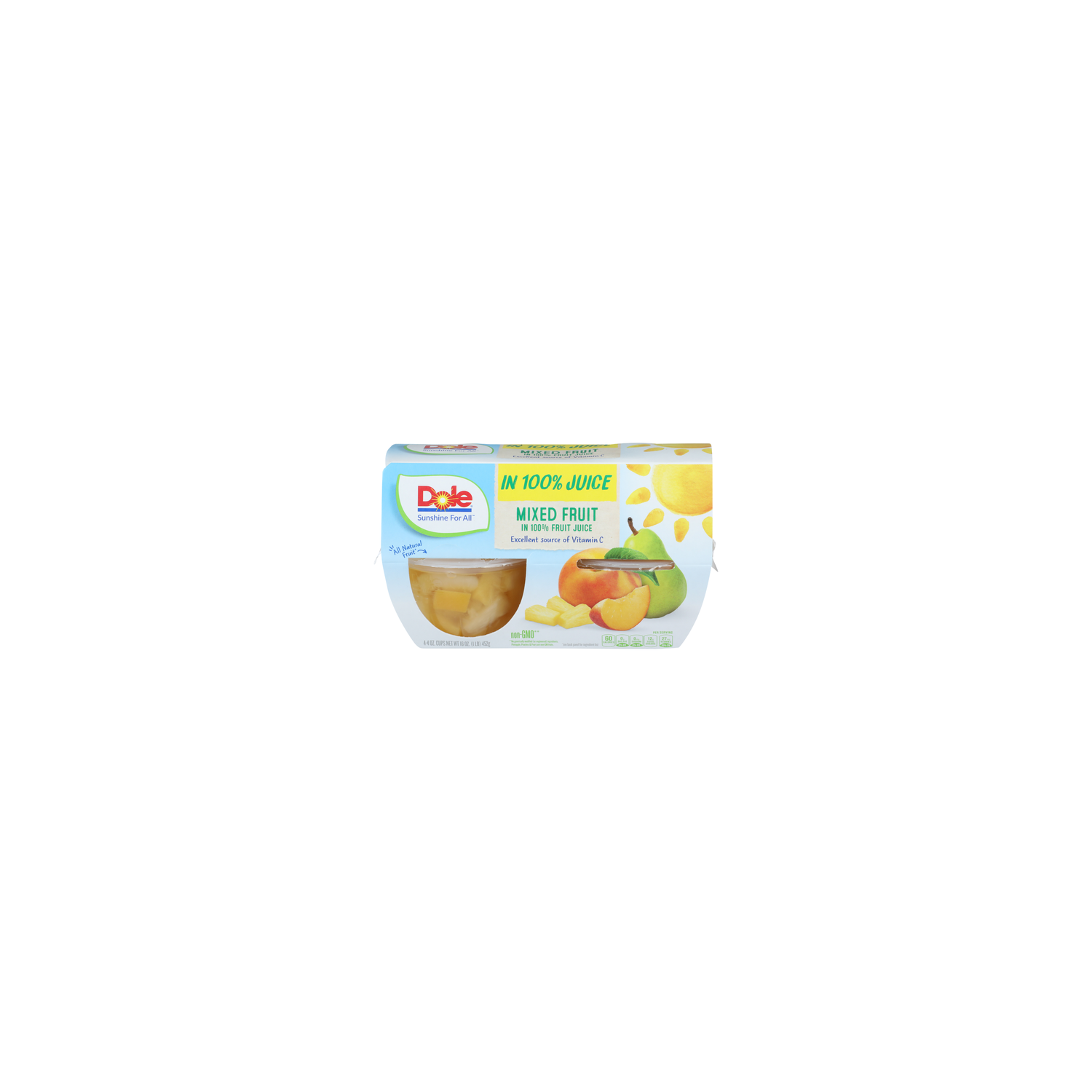Dole In 100% Fruit Juice Mixed - 4 Ounce - 4 Count Image 1 of 4