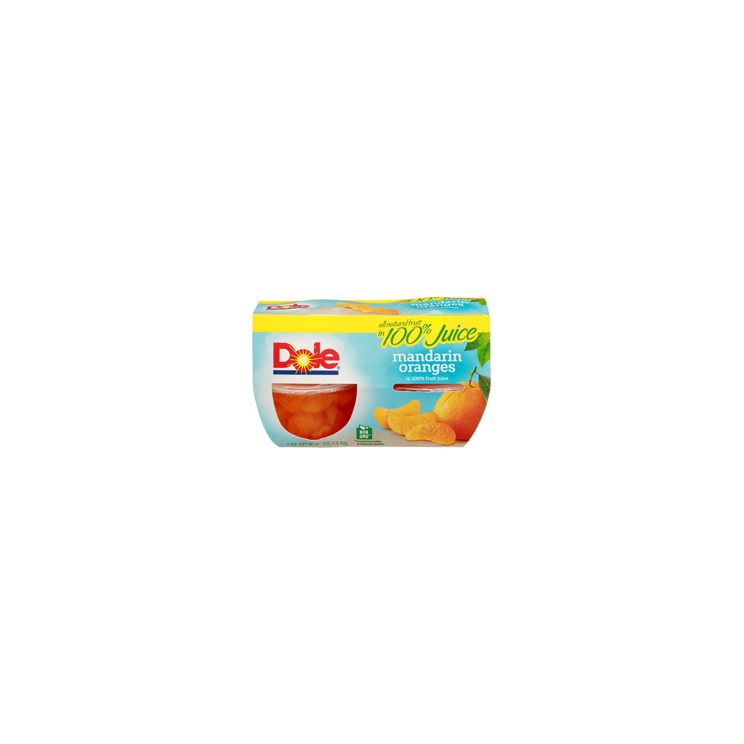 Dole Mandarin Oranges Bowl In 100% Fruit Juice - 4 Ounce - 4 Count Image 1 of 4