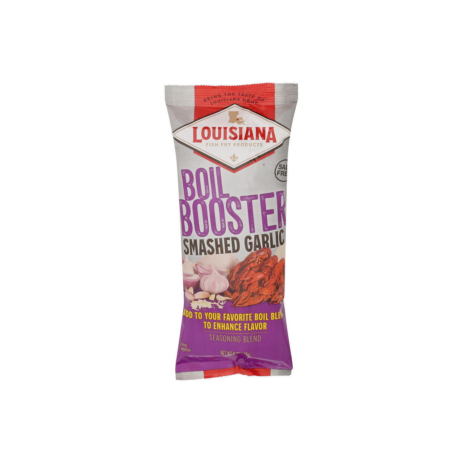 Louisiana Fish Fry Salt Free Boil Booster Smashed Garlic Seafood Seasoning Blend - 8 Ounce Image 1 of 4