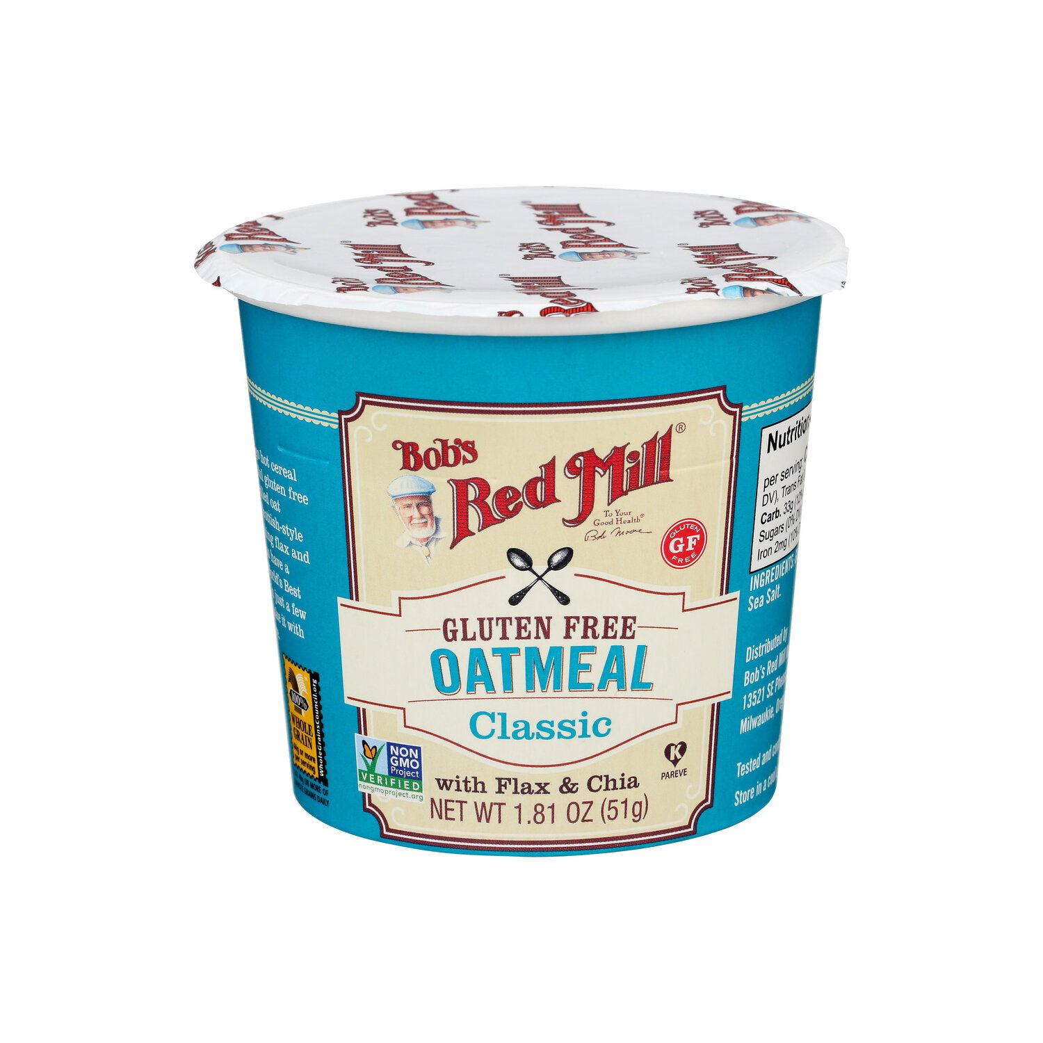 BOB's Red Mill With Flax & Chia Classic Oatmeal Cup - 1.81 Ounce Image 1 of 4
