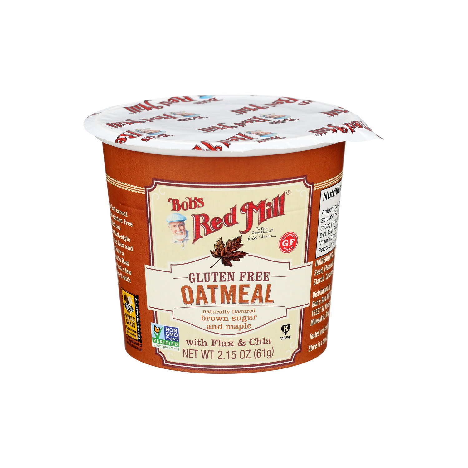 BOB's Red Mill Maple Brown Sugar, Gluten Free Oatmeal Cup Sugar - 2.15 Ounce Image 1 of 4
