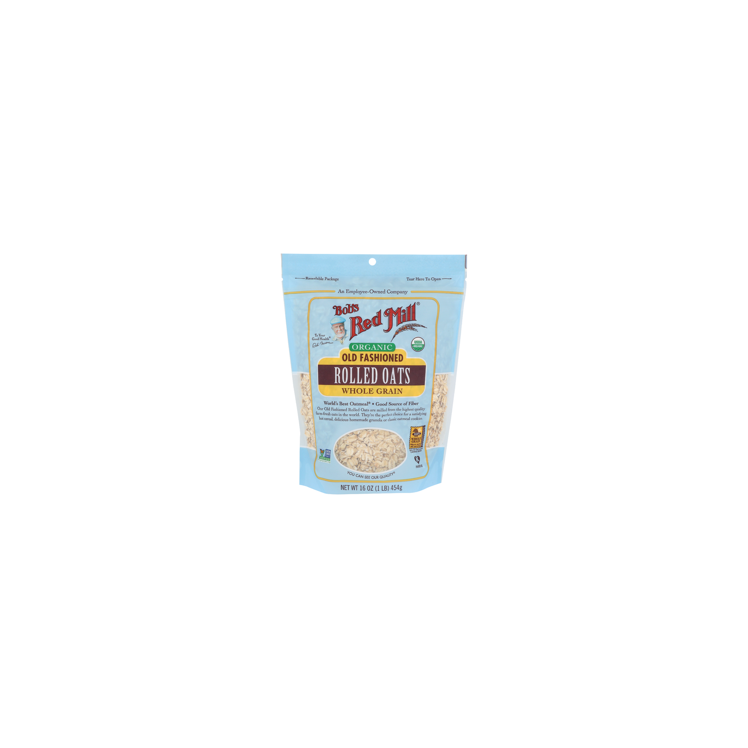 BOB's Red Mill Oats Organic, Old Fashioned Rolled - 16 Ounce Image 1 of 4