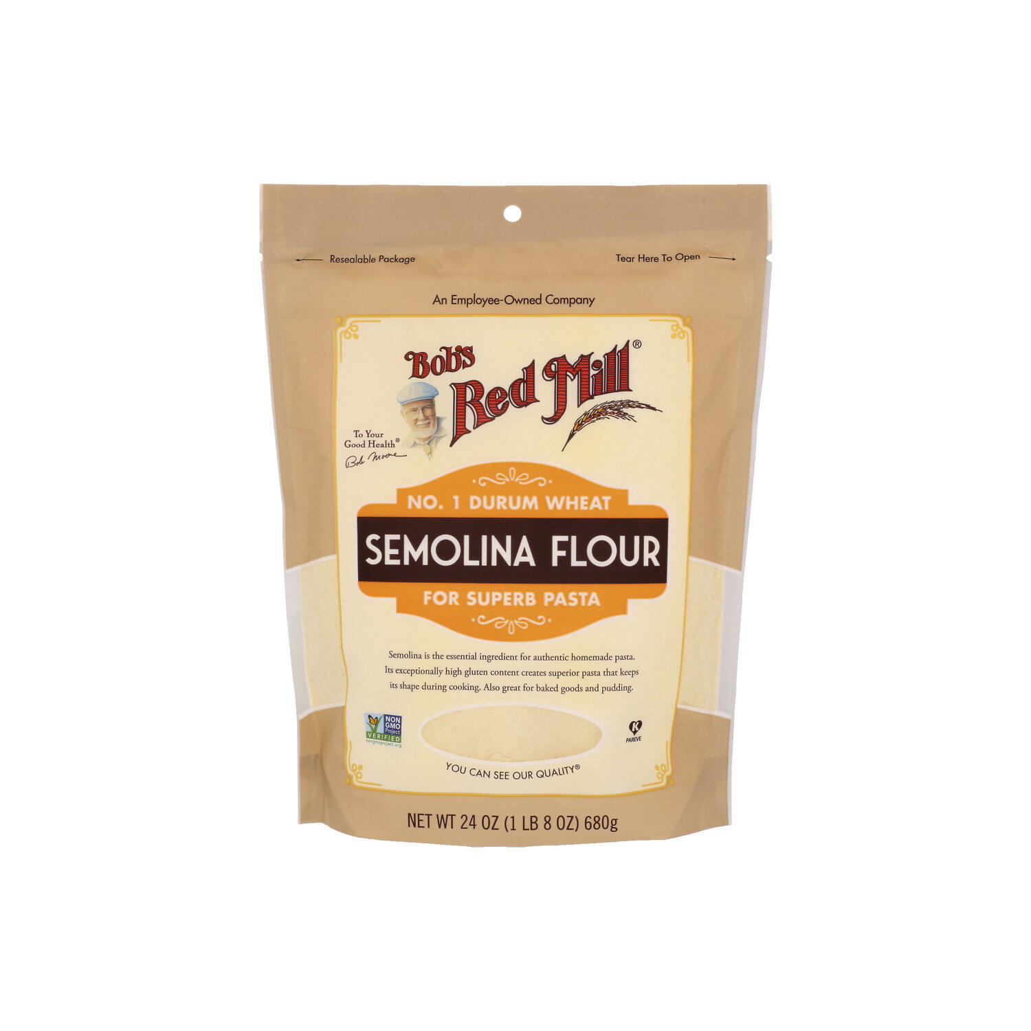 BOB's Red Mill Semolina Pasta Flour - 24 Ounce Image 1 of 4