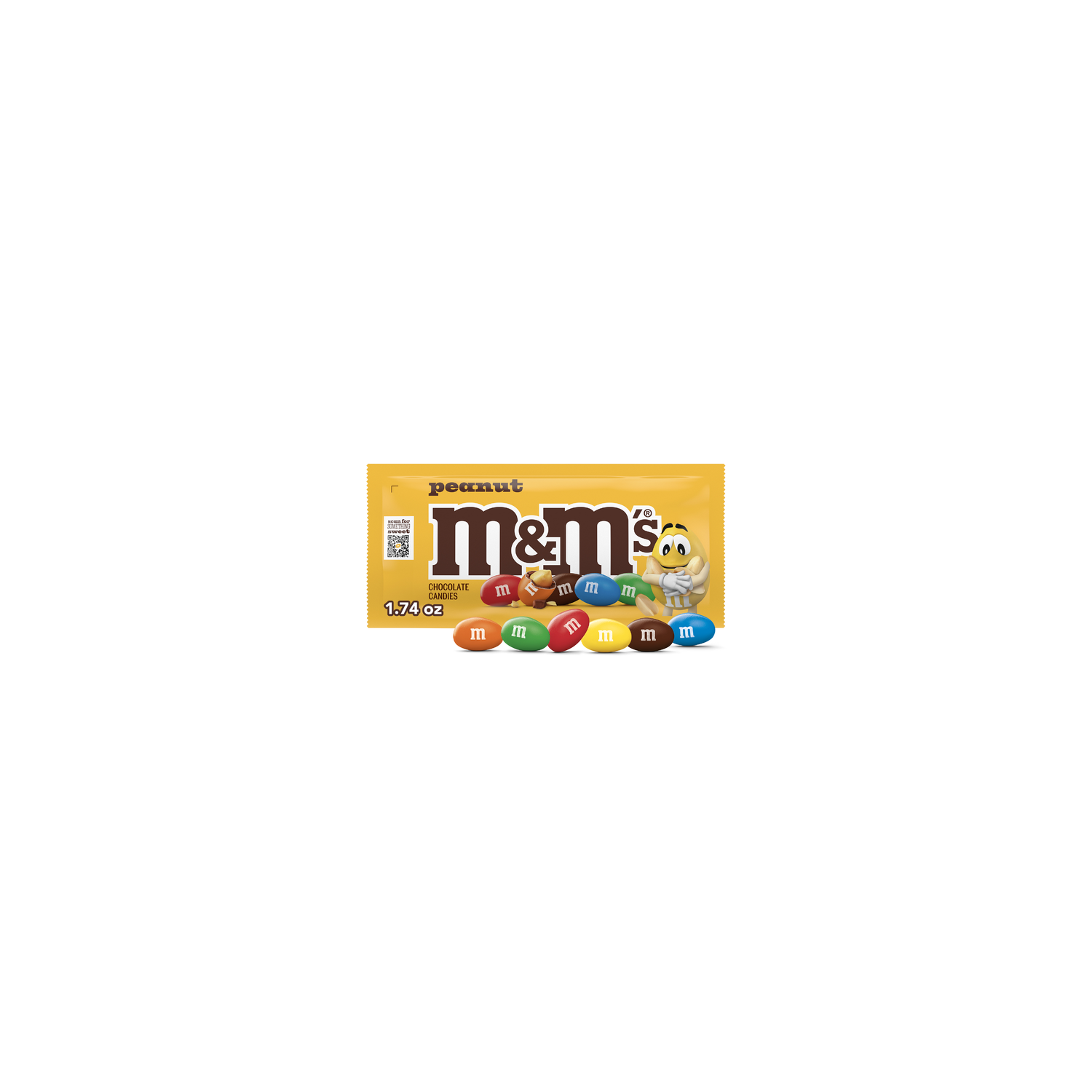 M&M's Peanut Milk Chocolate Candy, Full Size, Pouch - 1.74 Ounce Image 1 of 4