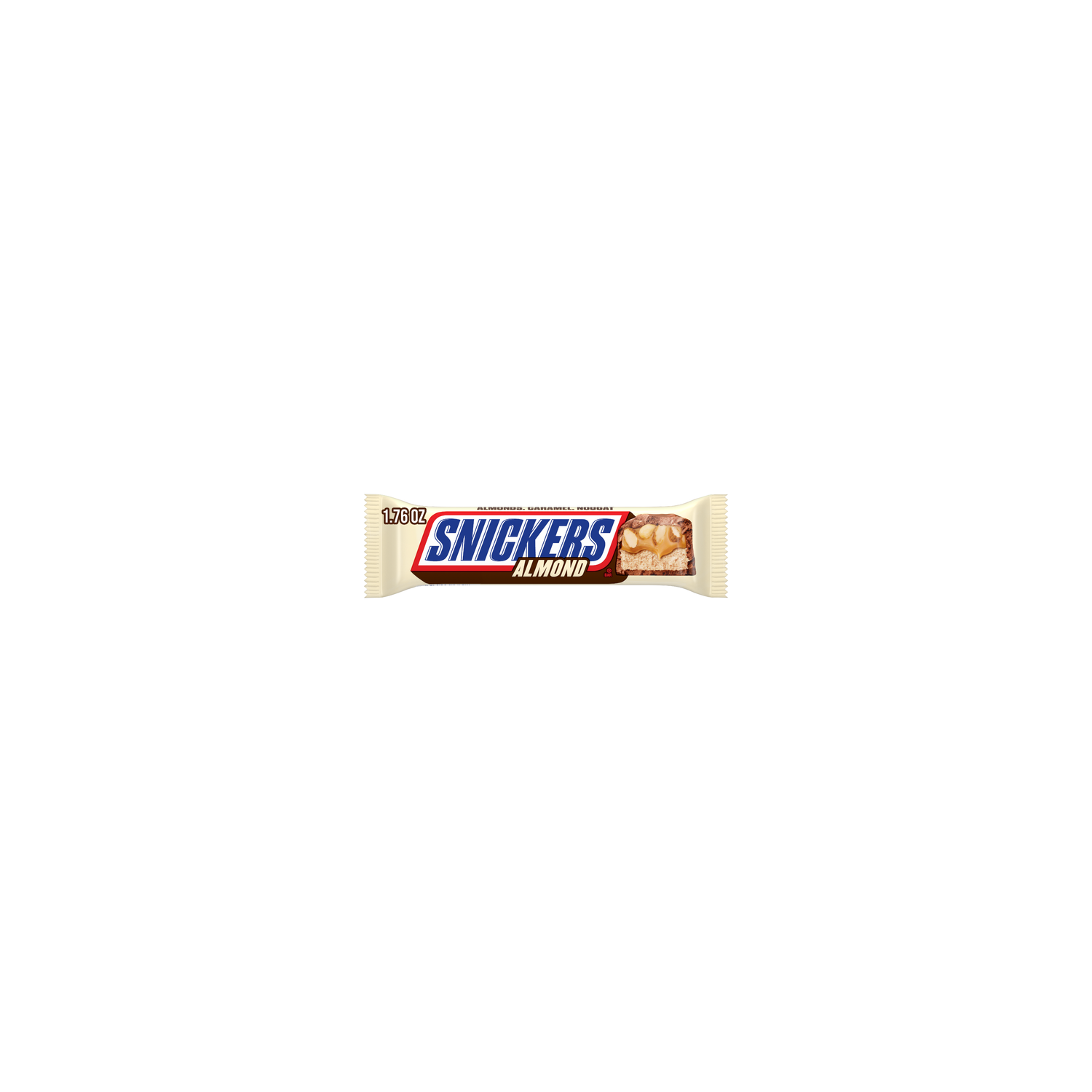 Snickers Almond Candy Milk Chocolate Bar, Full Size - 1.76 Ounce Image 1 of 4