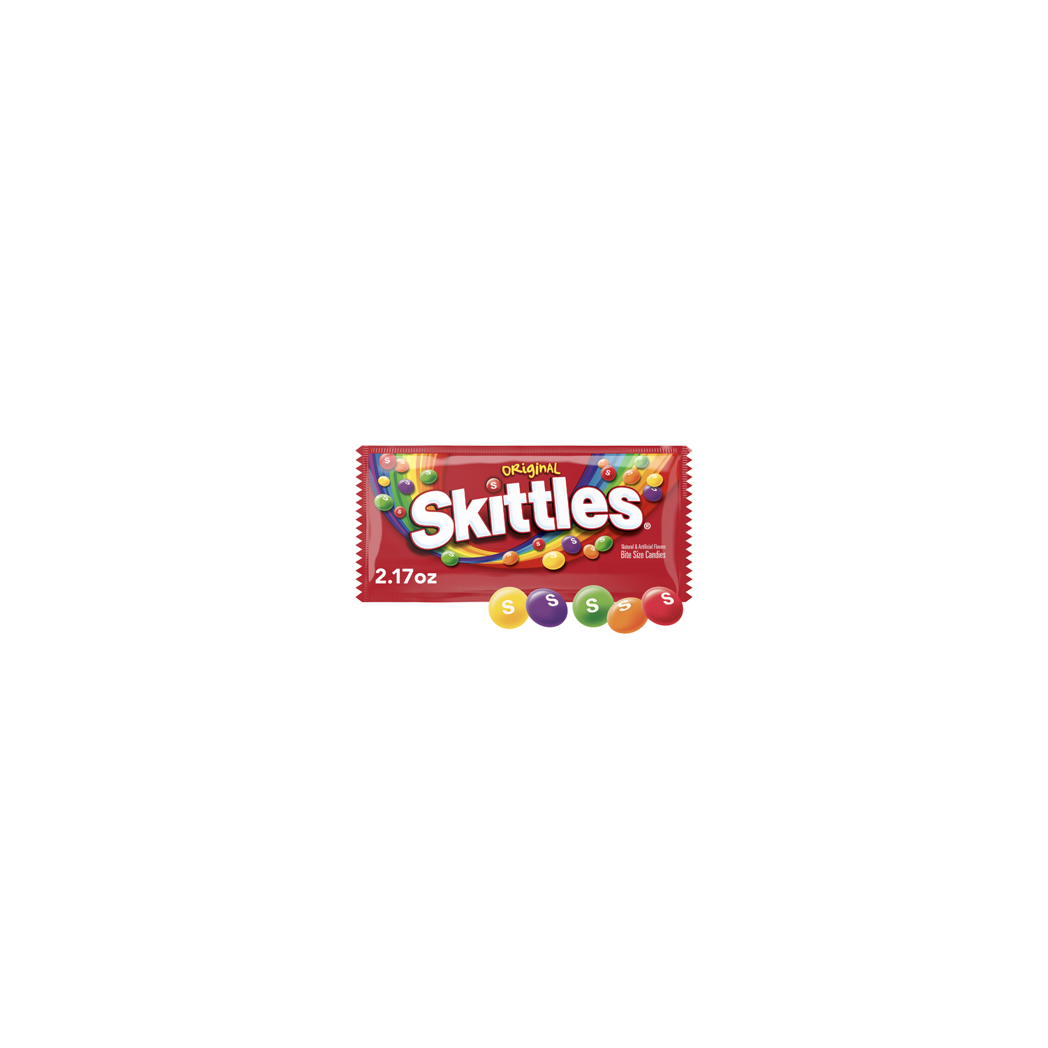 Skittles Original Chewy Candy, Full Size, Bag - 2.17 Ounce Image 1 of 4