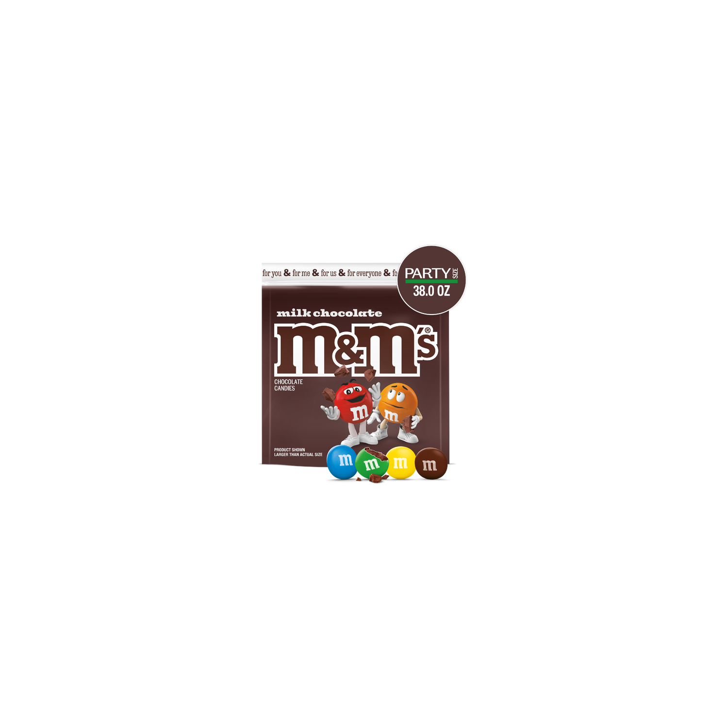 M&M's Milk Chocolate Candy, Party Size, Bag - 38 Ounce Image 1 of 4