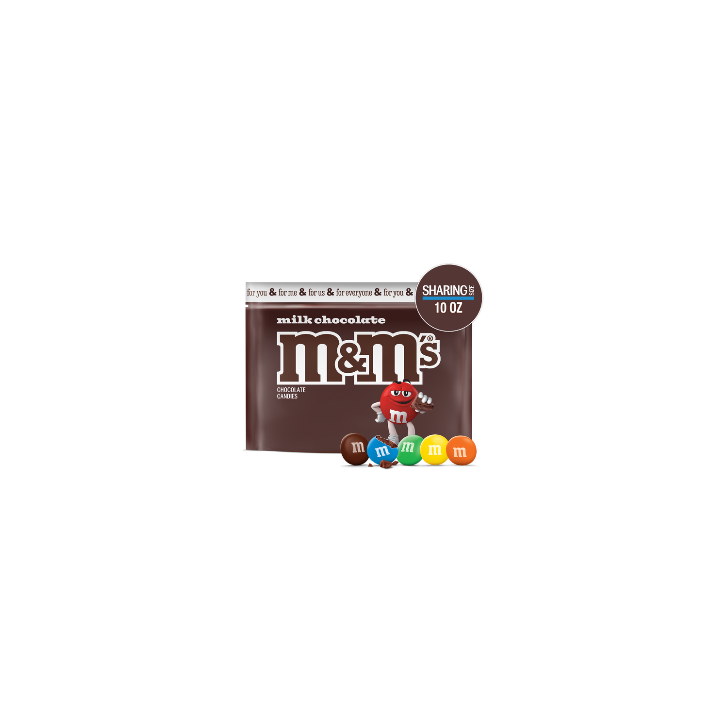 M&M's Milk Chocolate Candy, Sharing Size, Bag - 10 Ounce Image 1 of 4