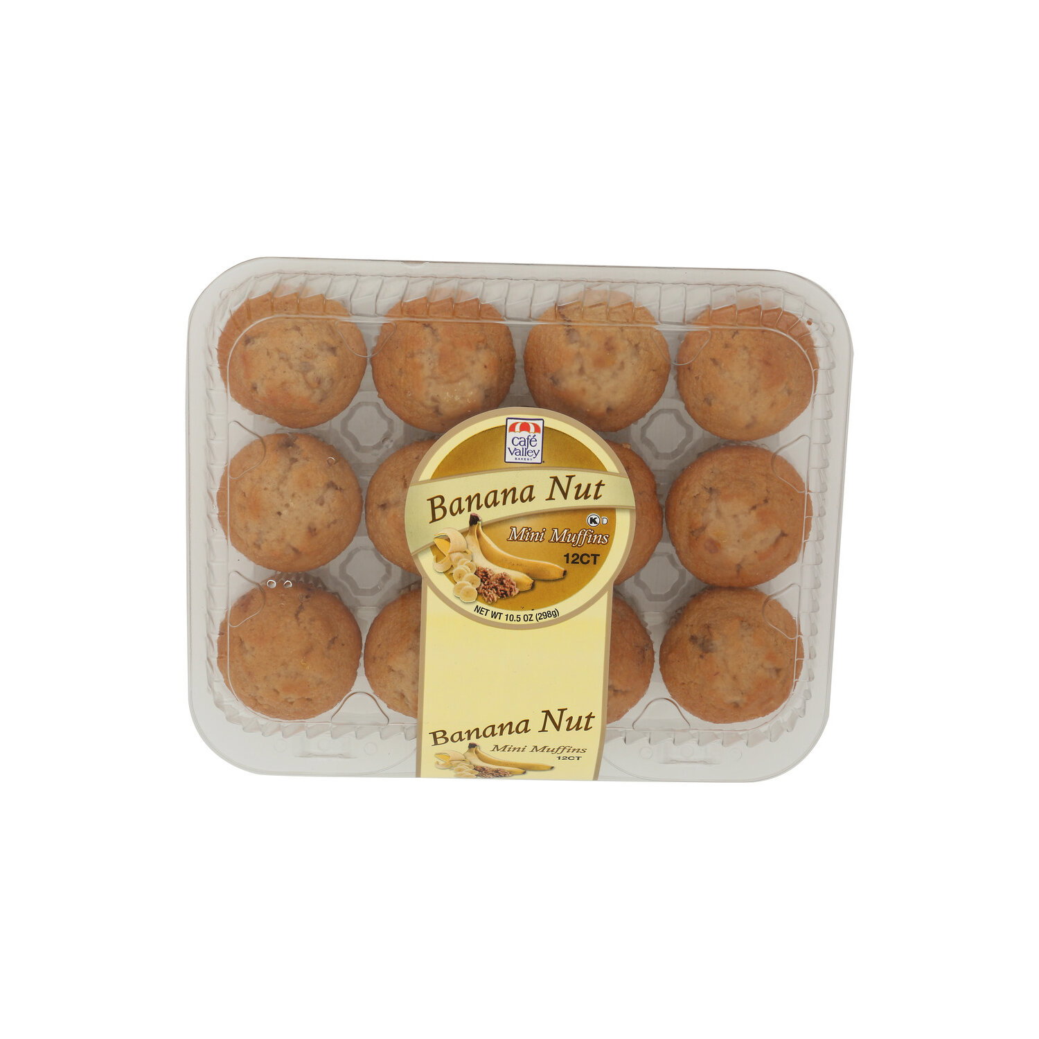 ひゅーまん Cafe Valley Bakery Banana Nut Mini Muffins - 0.875 Ounce - 12