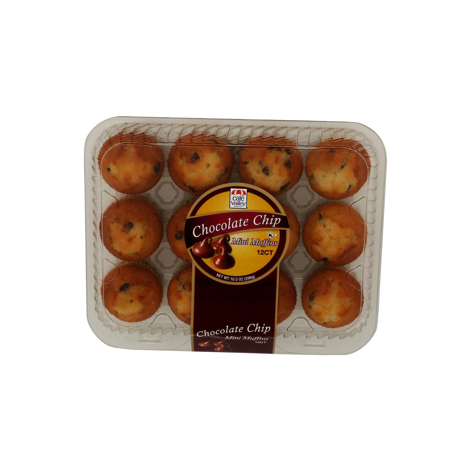 Cafe Valley Bakery Chocolate Chip Mini Muffins - 0.875 Ounce - 12 Count Image 1 of 4
