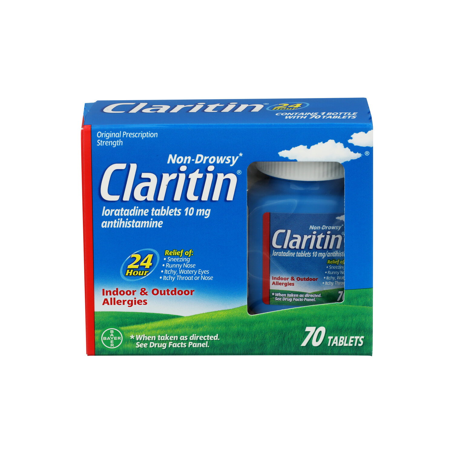 Claritin Non-Drowsy Allergy Relief Tablets - 70 Count Image 1 of 3