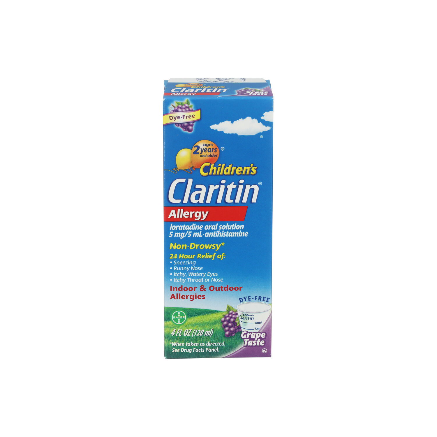 Claritin Grape Flavored Indoor & Outdoor Allergy Medicine - 4 Fluid Ounce Image 1 of 3