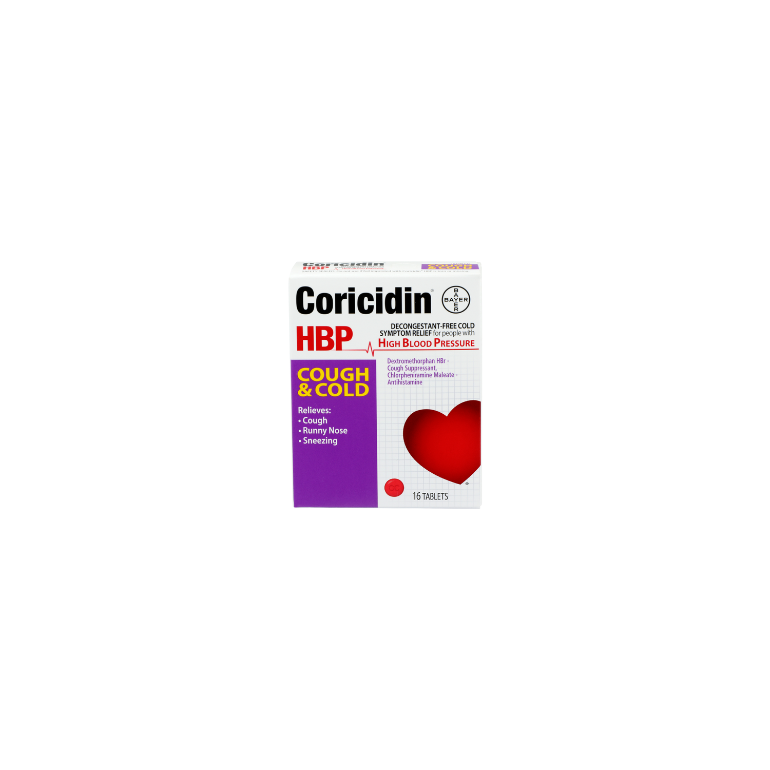 Coricidin Hbp Cough & Cold - 16 Count Image 1 of 2